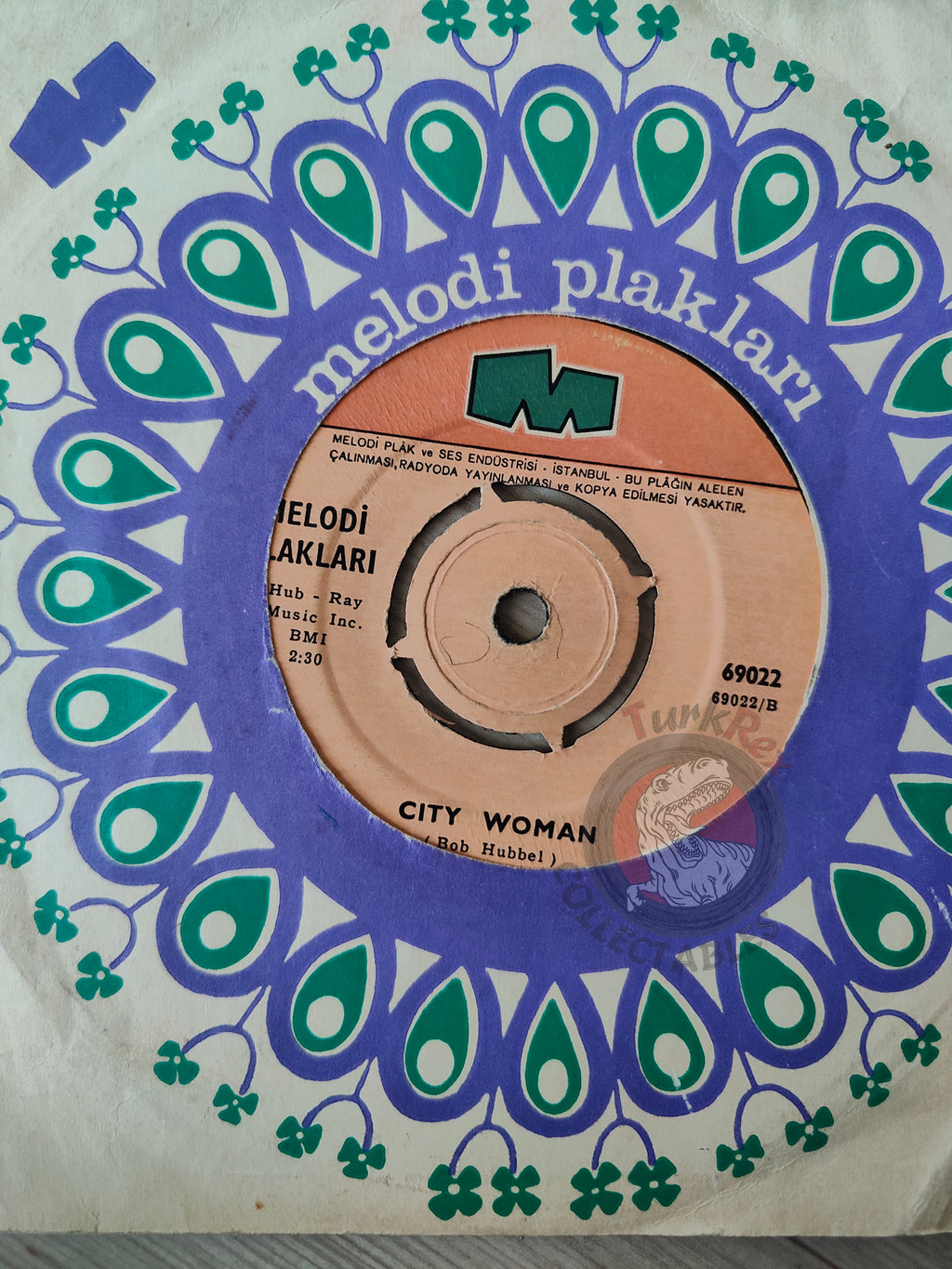 The Hubbels – Hippy Dippy Funky Monkey Double Bubble Sitar Man 7" Turkish Pressing Vinyl Turkey Edition