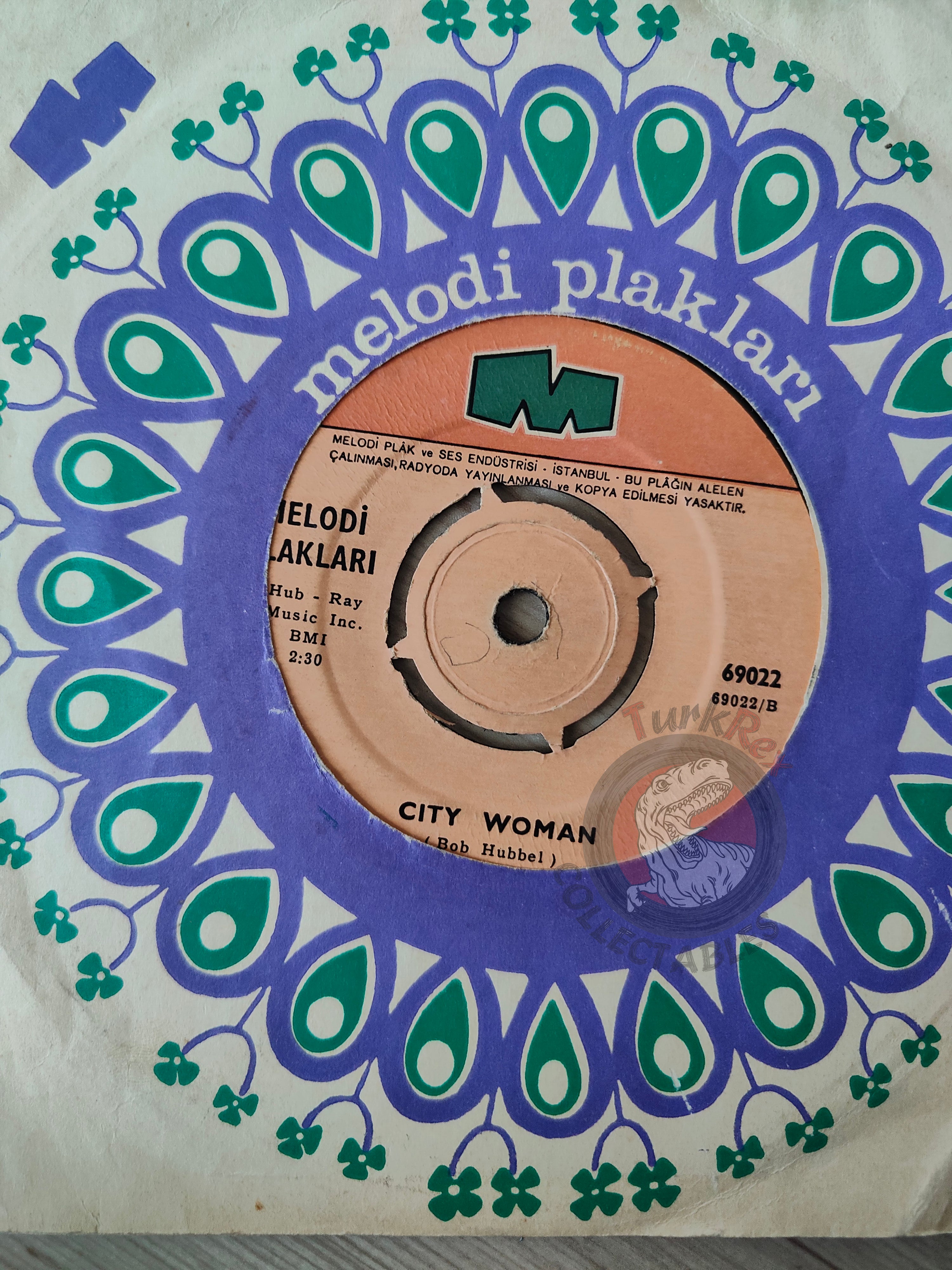 The Hubbels – Hippy Dippy Funky Monkey Double Bubble Sitar Man 7" Turkish Pressing Vinyl Turkey Edition
