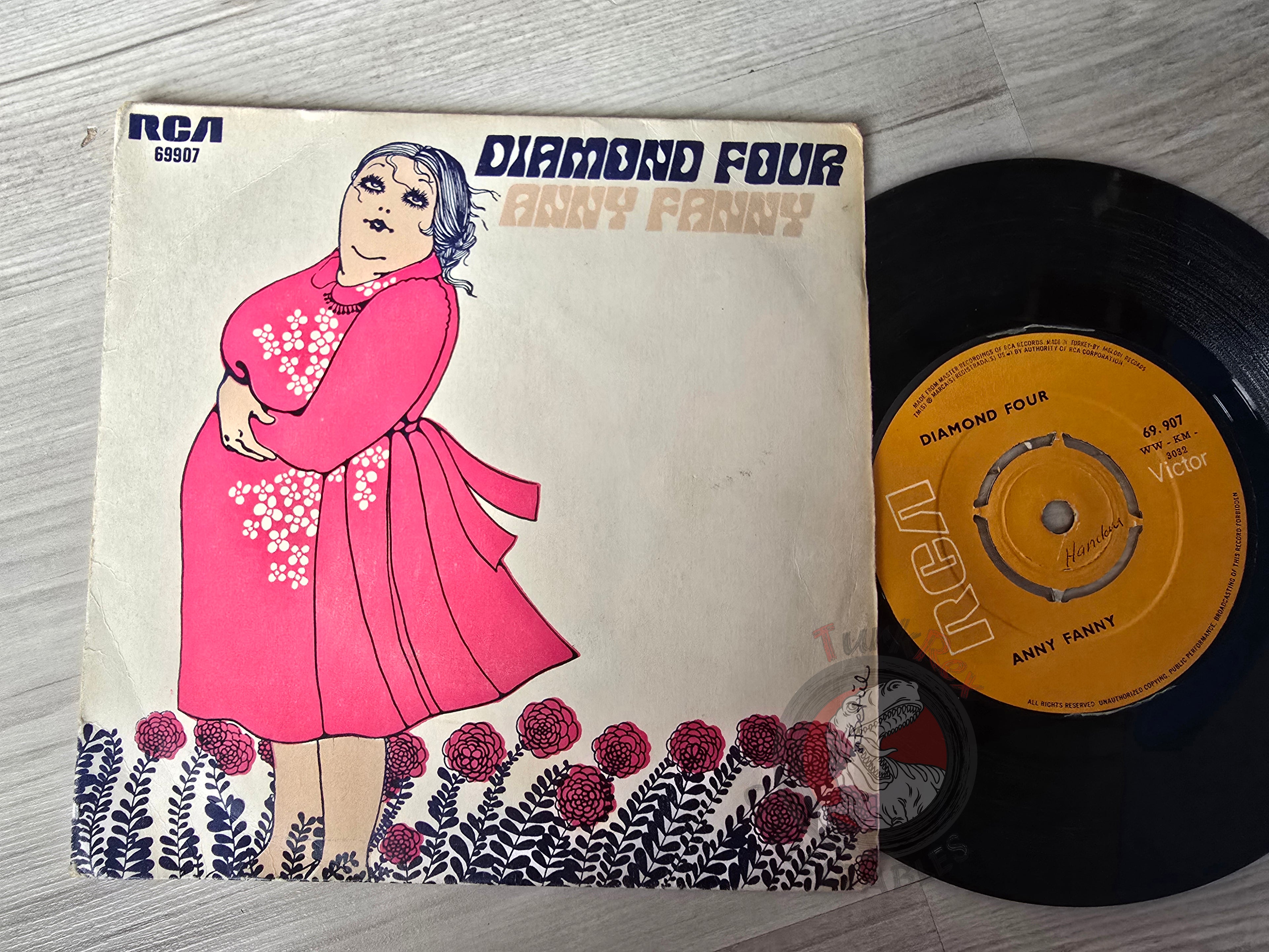 The Diamond Four – Anny Fanny / Chicken Honk 7" Turkish Pressing Vinyl Turkey Edition