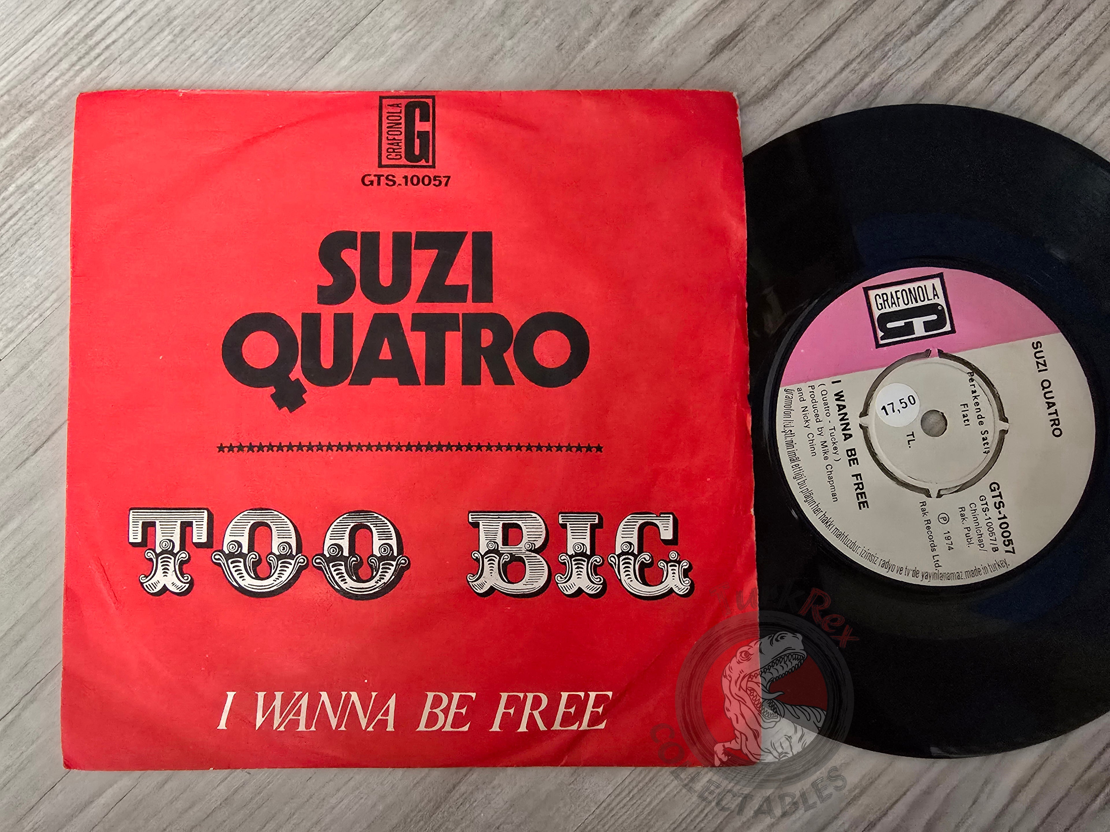 Suzi Quatro – Too Big 7" Turkish Pressing Vinyl Turkey Edition