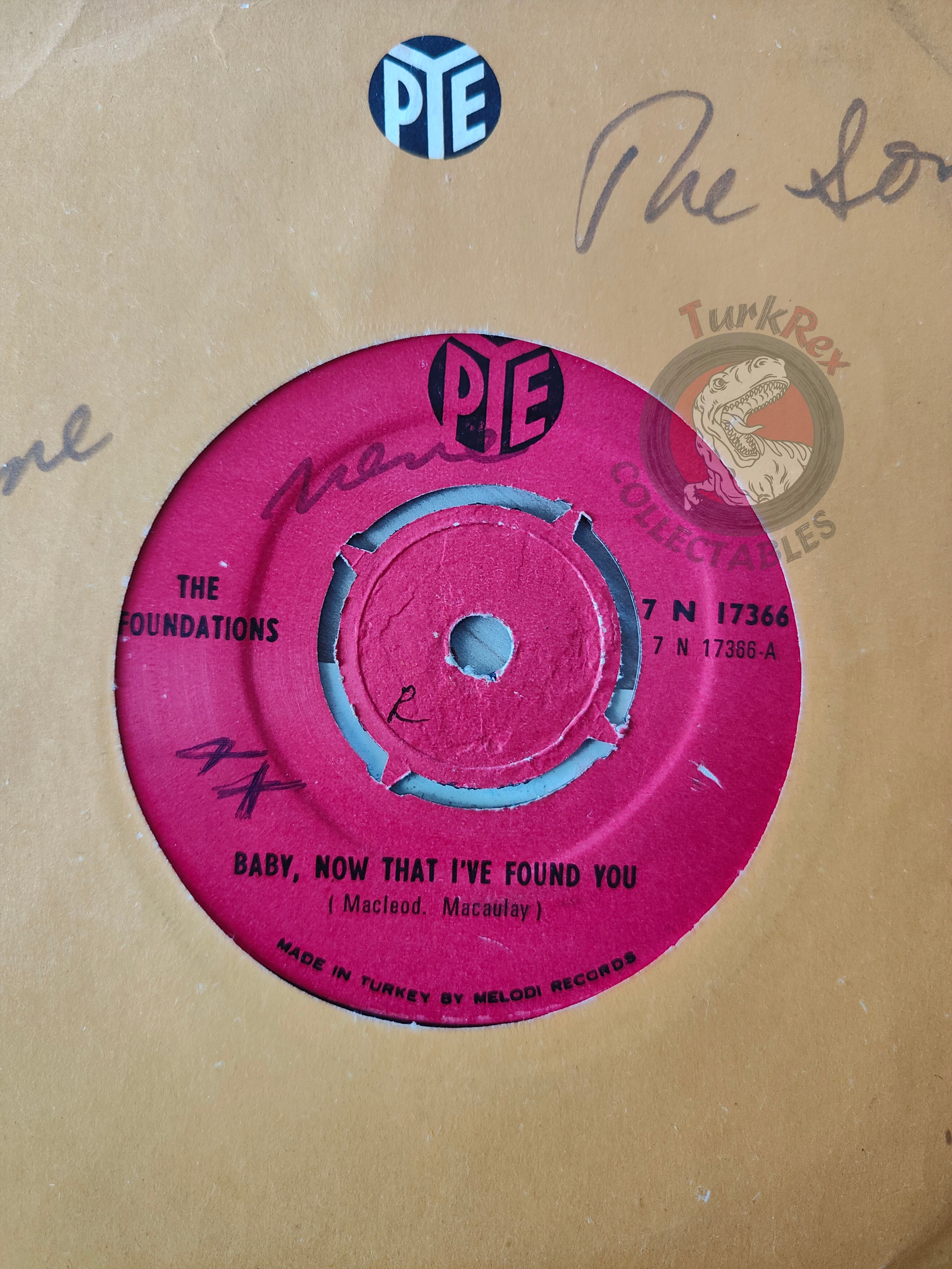 The Foundations – Baby, Now That I've Found You 7" Turkish Pressing Vinyl Turkey Edition 2