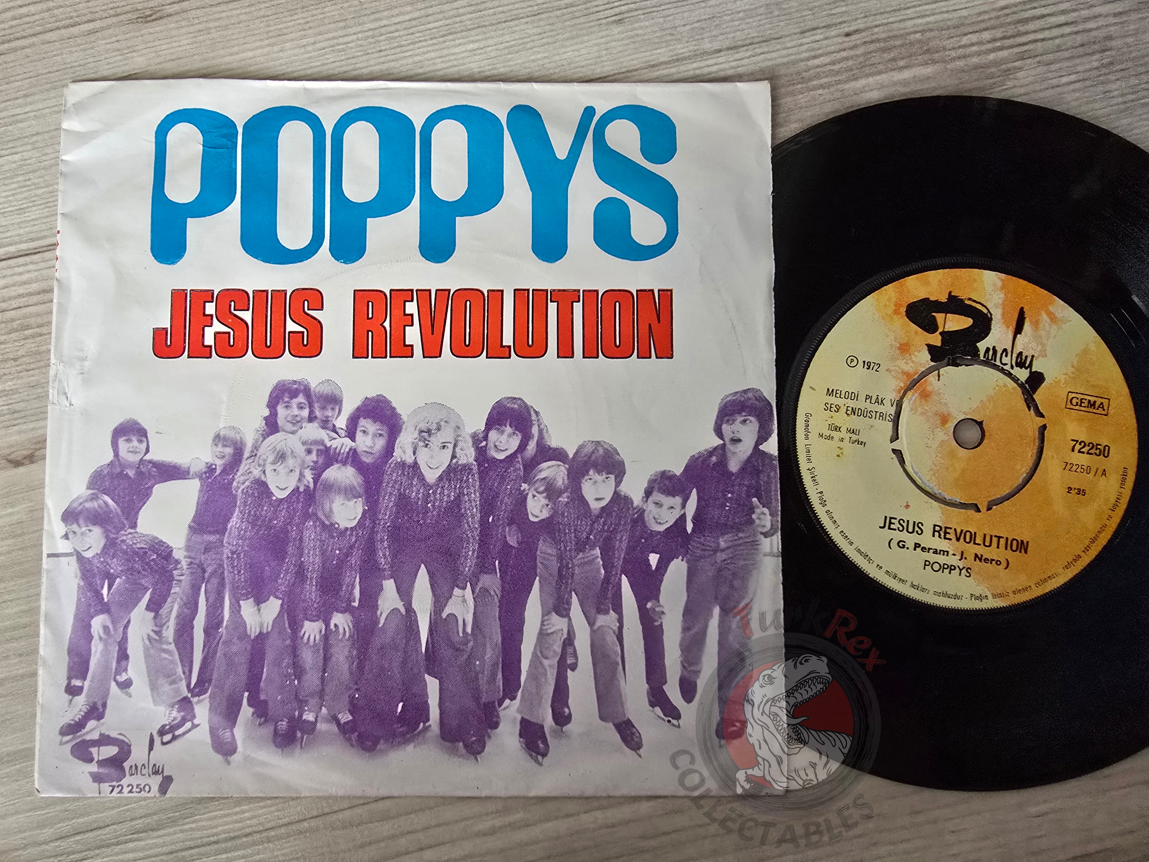 Poppys – Jésus Révolution 7" Turkish Pressing Vinyl Turkey Edition