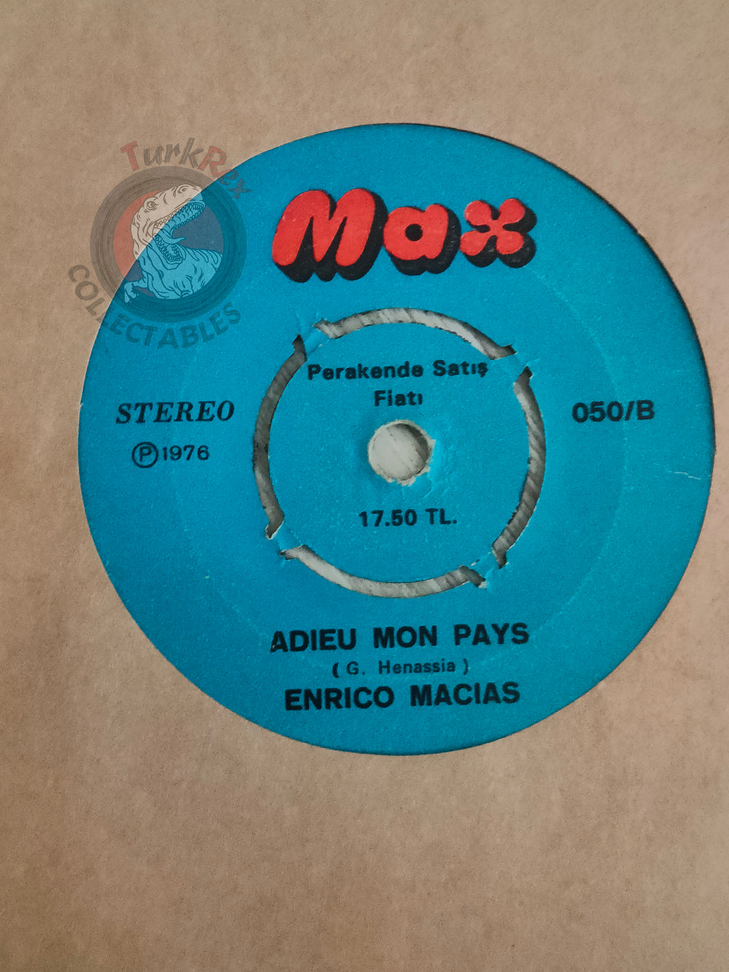 Enrico Macias –  Oh Guitare, Guitare 7" Turkish Pressing Vinyl Turkey Edition 3