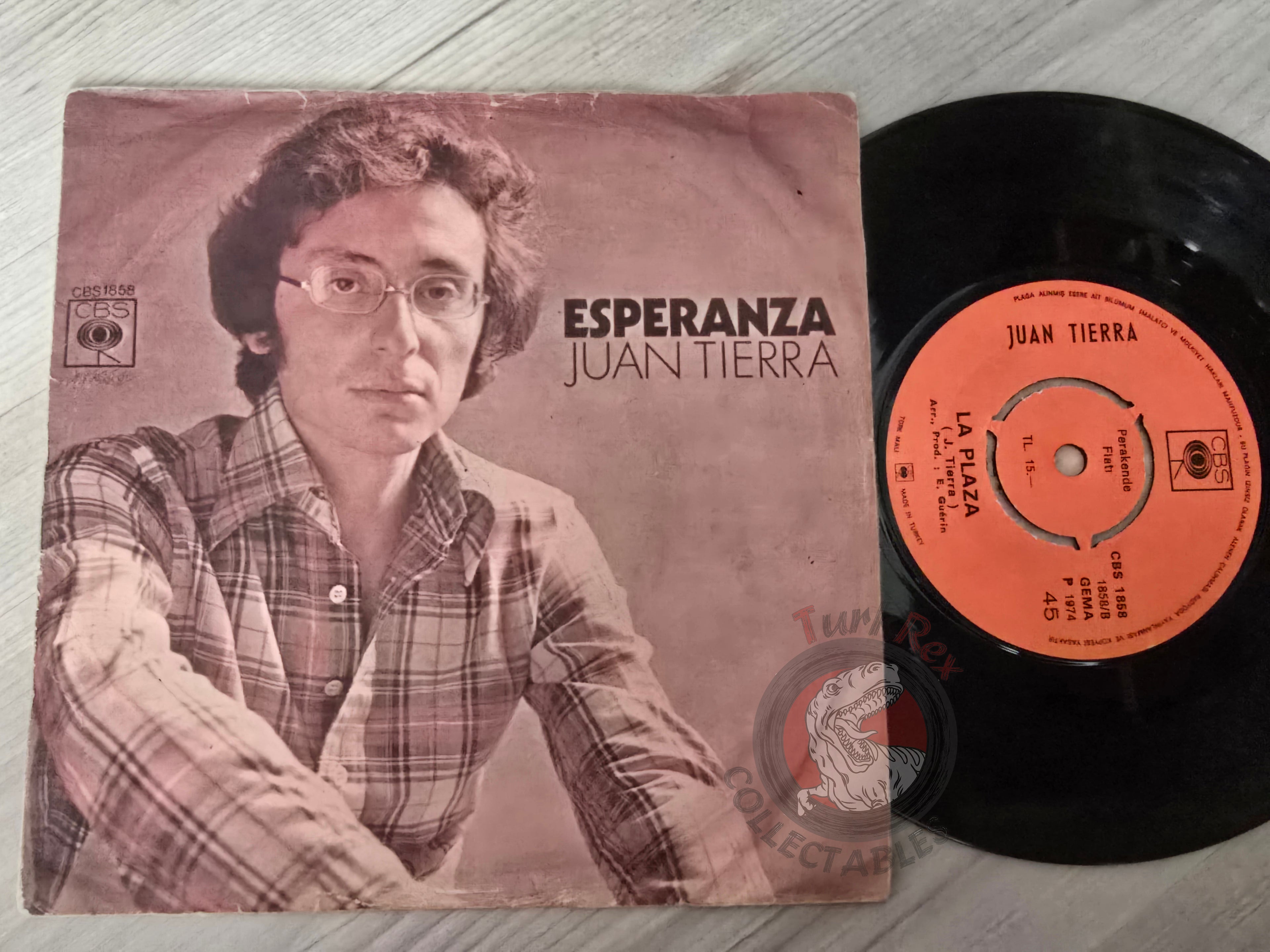 Juan Tierra – Esperanza / La Plaza 7" Turkish Pressing Vinyl Turkey Edition