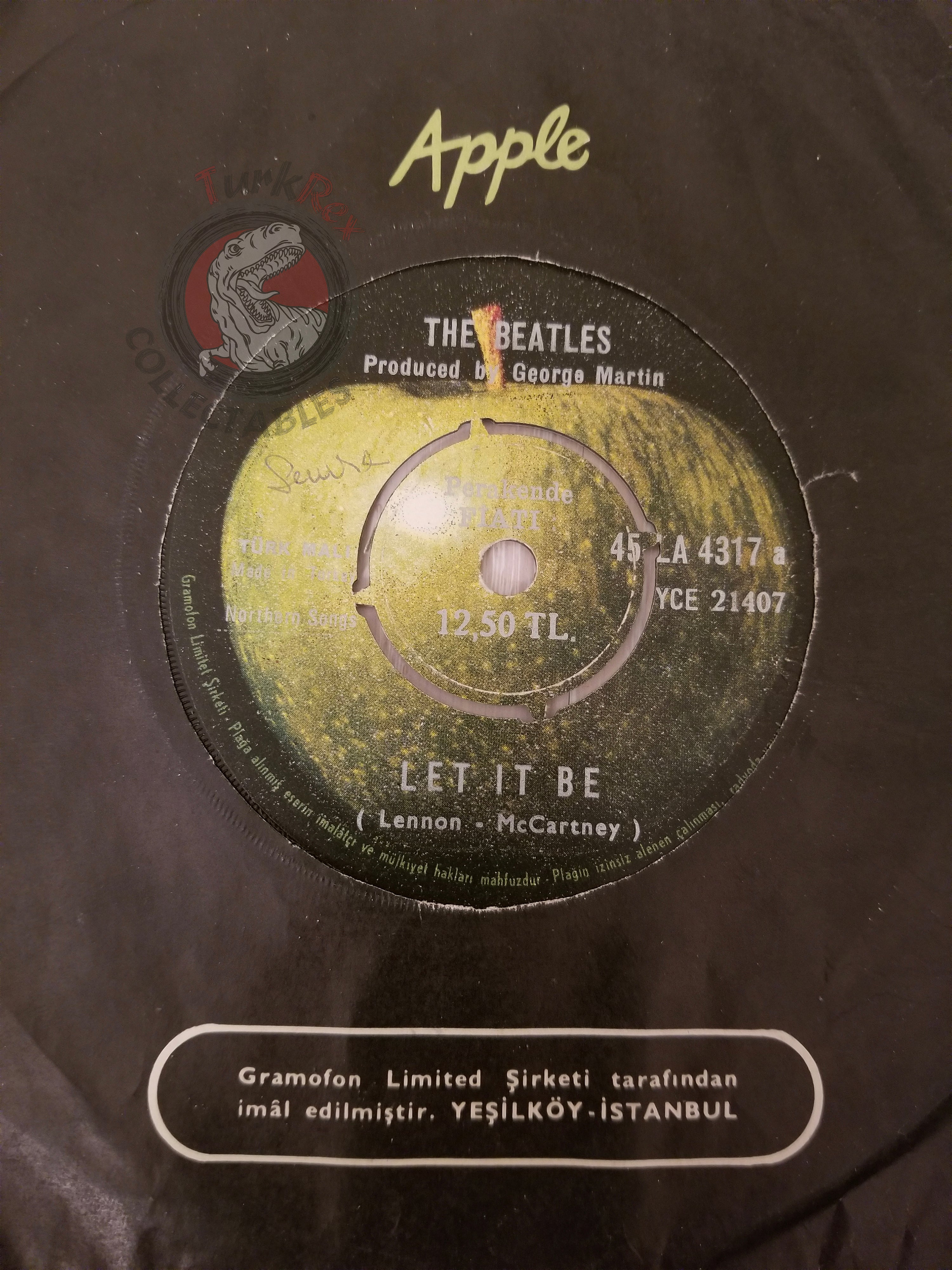 The Beatles – Let It Be 7" Turkish Pressing Vinyl Turkey Edition 1