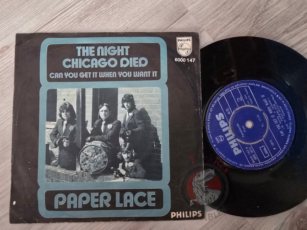 Paper Lace – The Night Chicago Died 7" Turkish Pressing Vinyl Turkey Edition