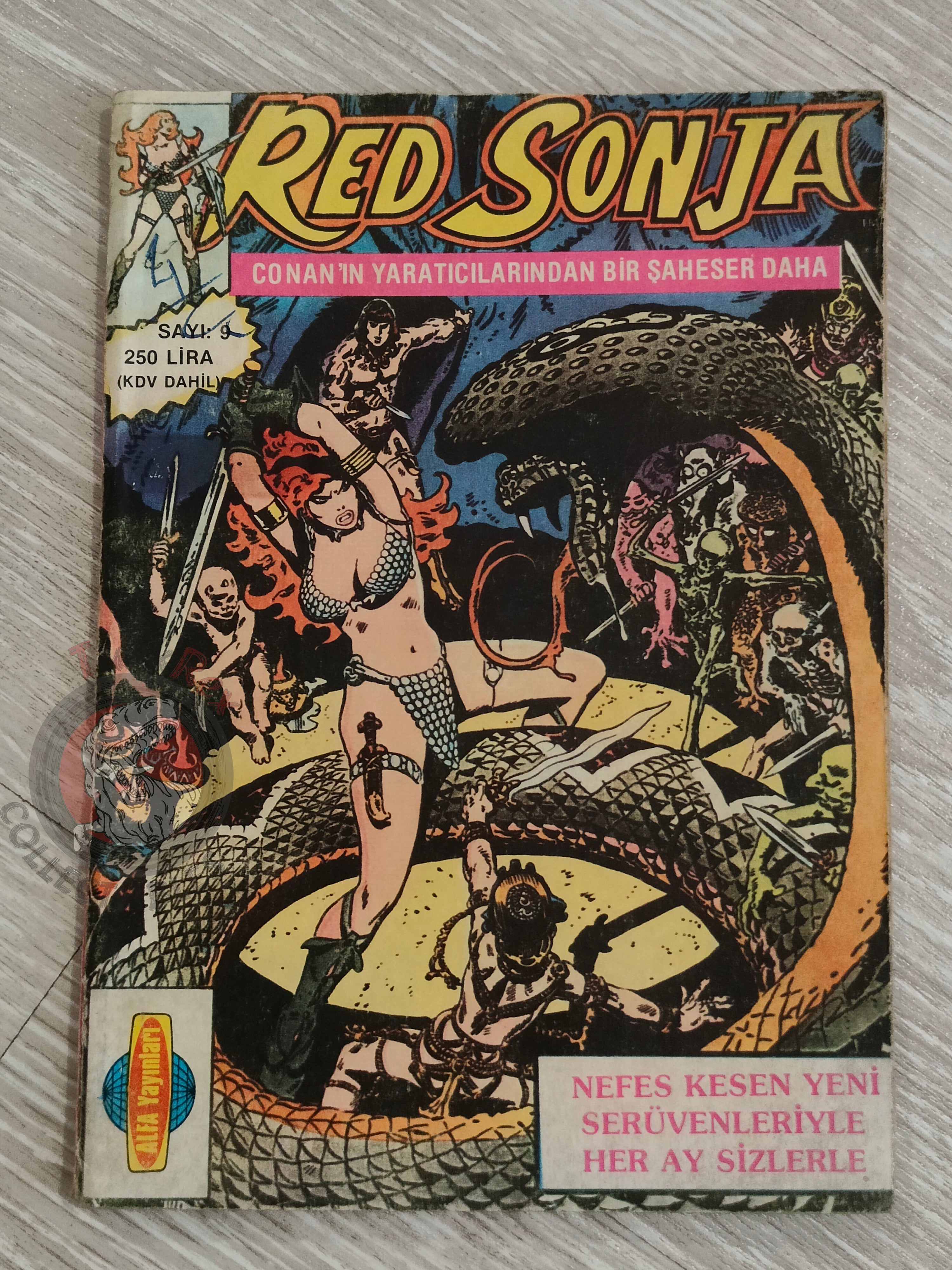 Red Sonja #9 1987 Turkish Comic Turkey Cover #8 - #9 Indiana Jones #11