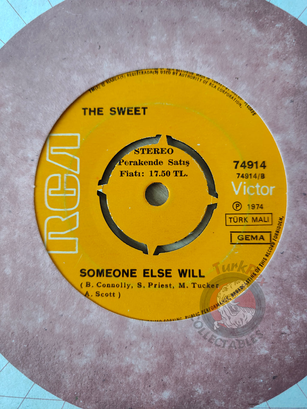 The Sweet – Turn It Down 7" Turkish Pressing Vinyl Turkey Edition