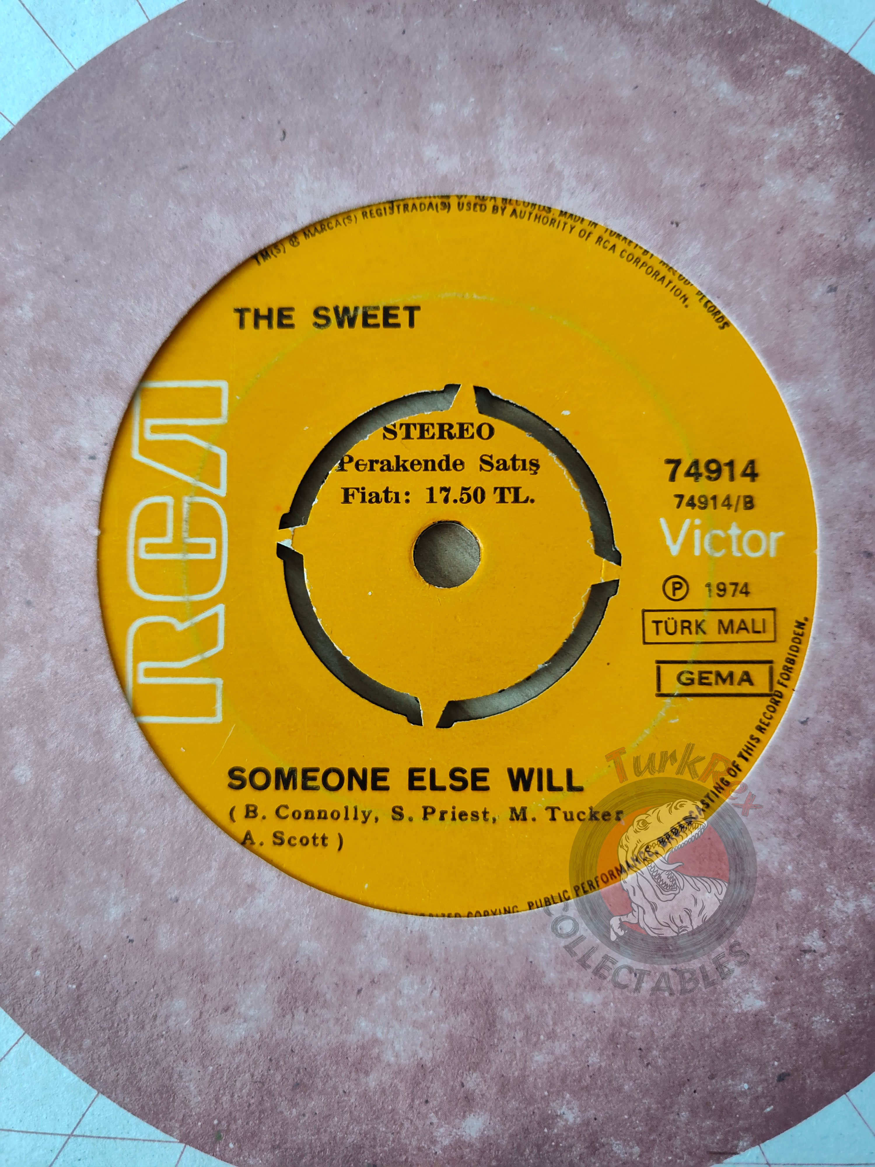 The Sweet – Turn It Down 7" Turkish Pressing Vinyl Turkey Edition
