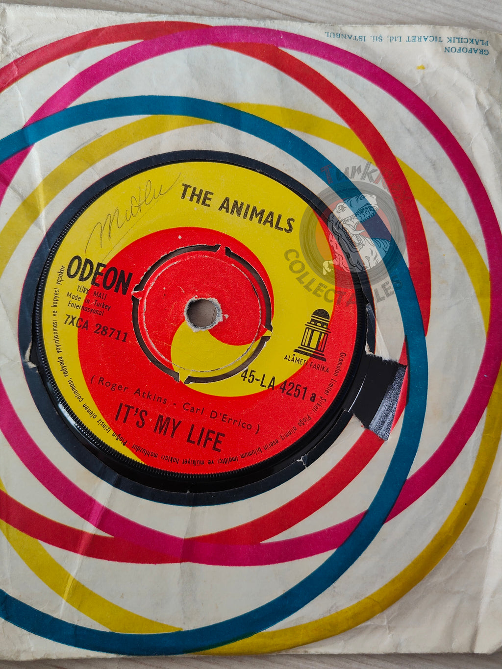 The Animals – It's My Life 7" Turkish Pressing Vinyl Turkey Edition