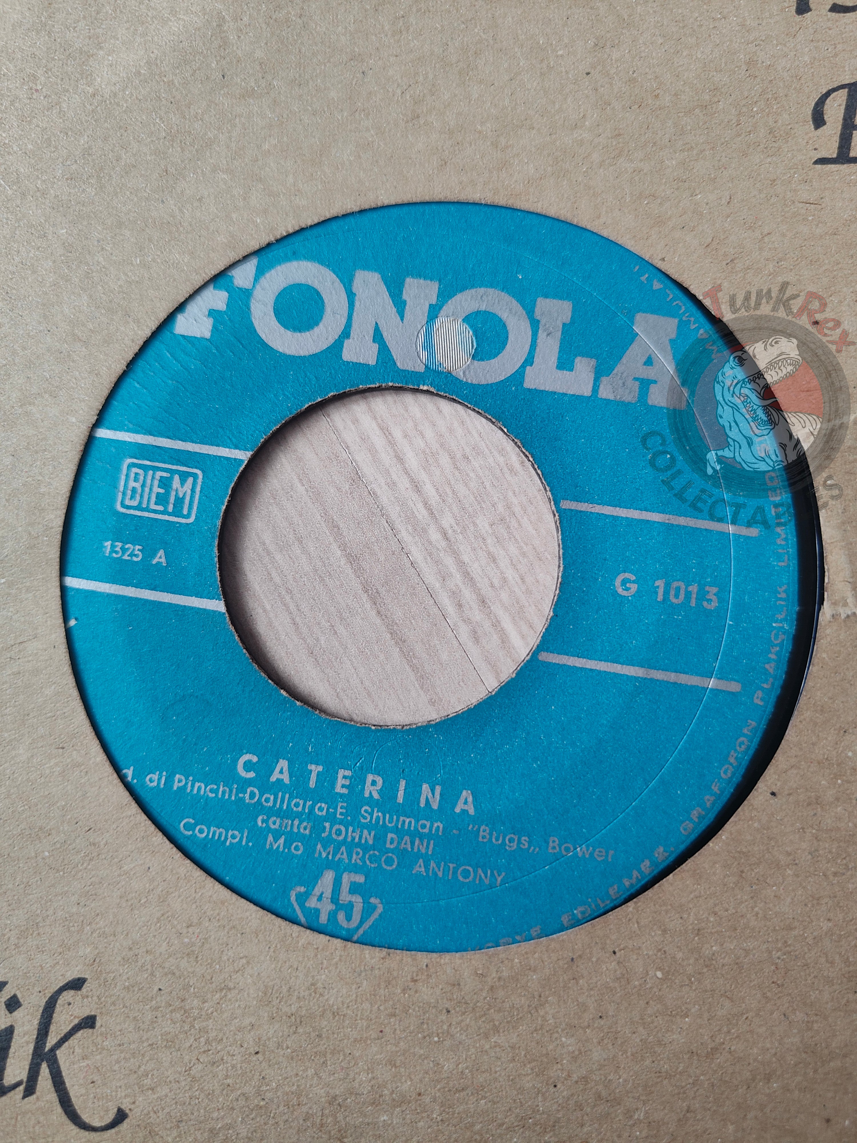 John Visentin / Marco Antony  – Caterina 7" Turkish Pressing Vinyl Turkey Edition
