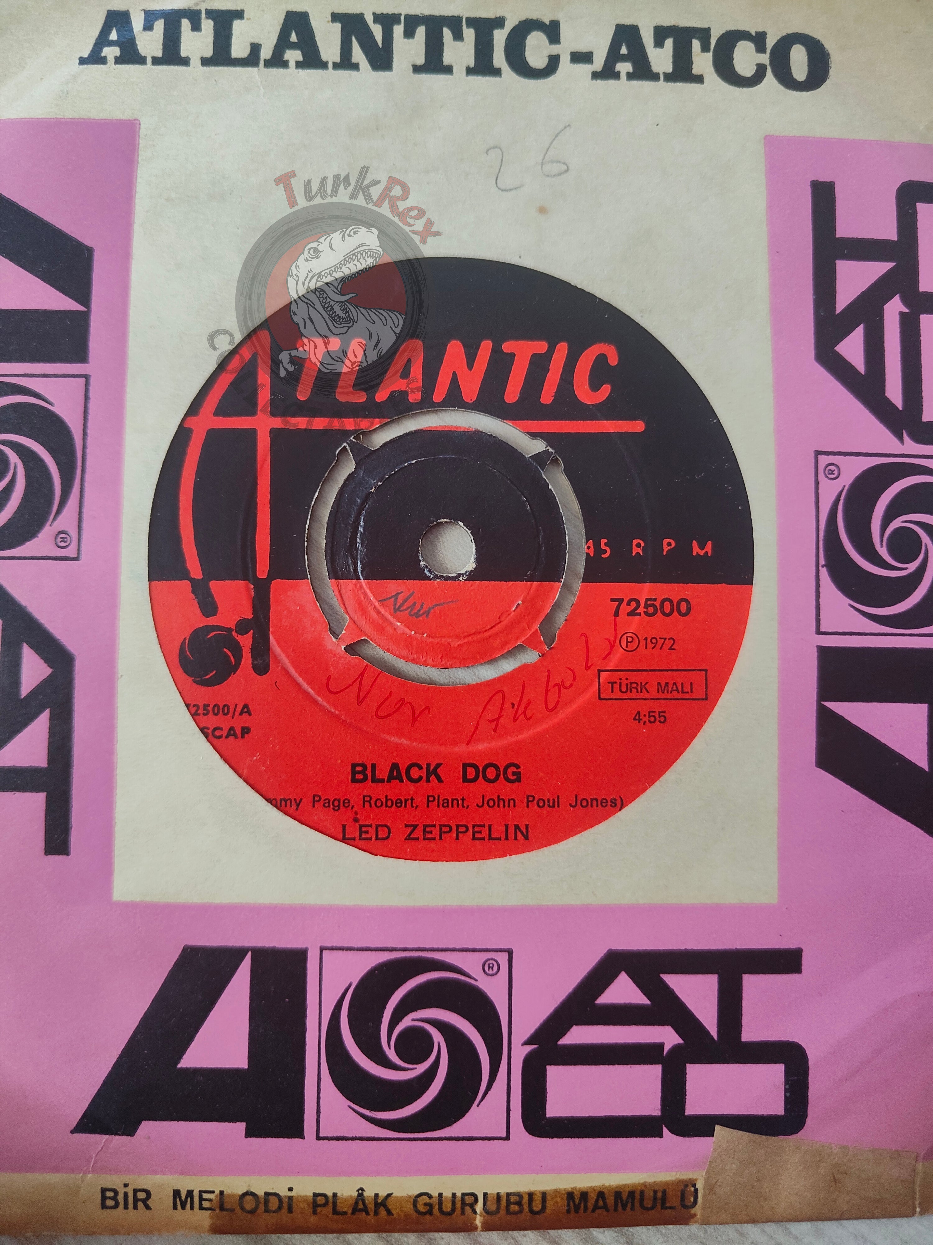 Led Zeppelin – Black Dog 7" Turkish Pressing Vinyl Turkey Edition 2