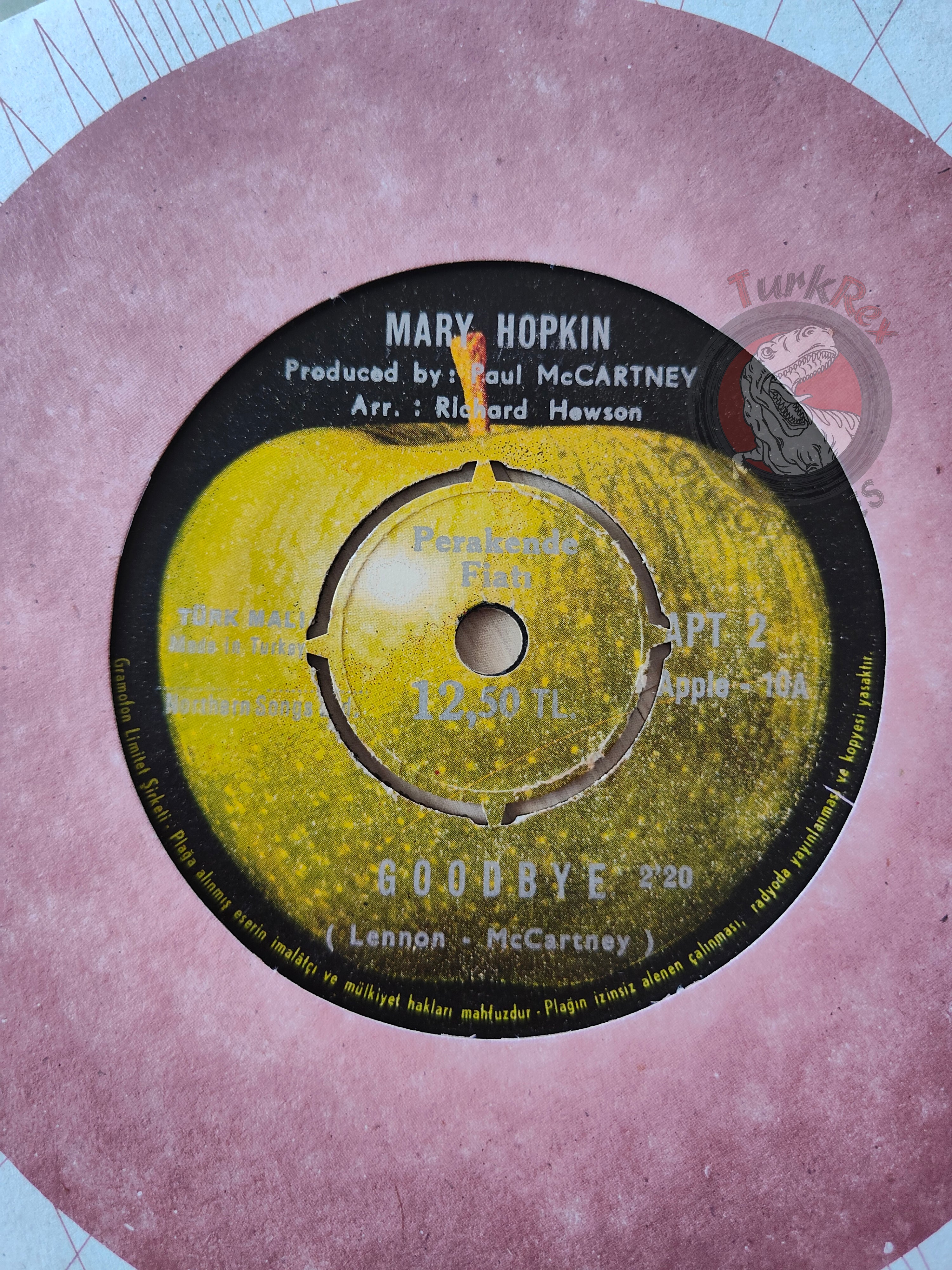 Mary Hopkin – Goodbye / Sparrow 7" Turkish Pressing Vinyl Turkey Edition