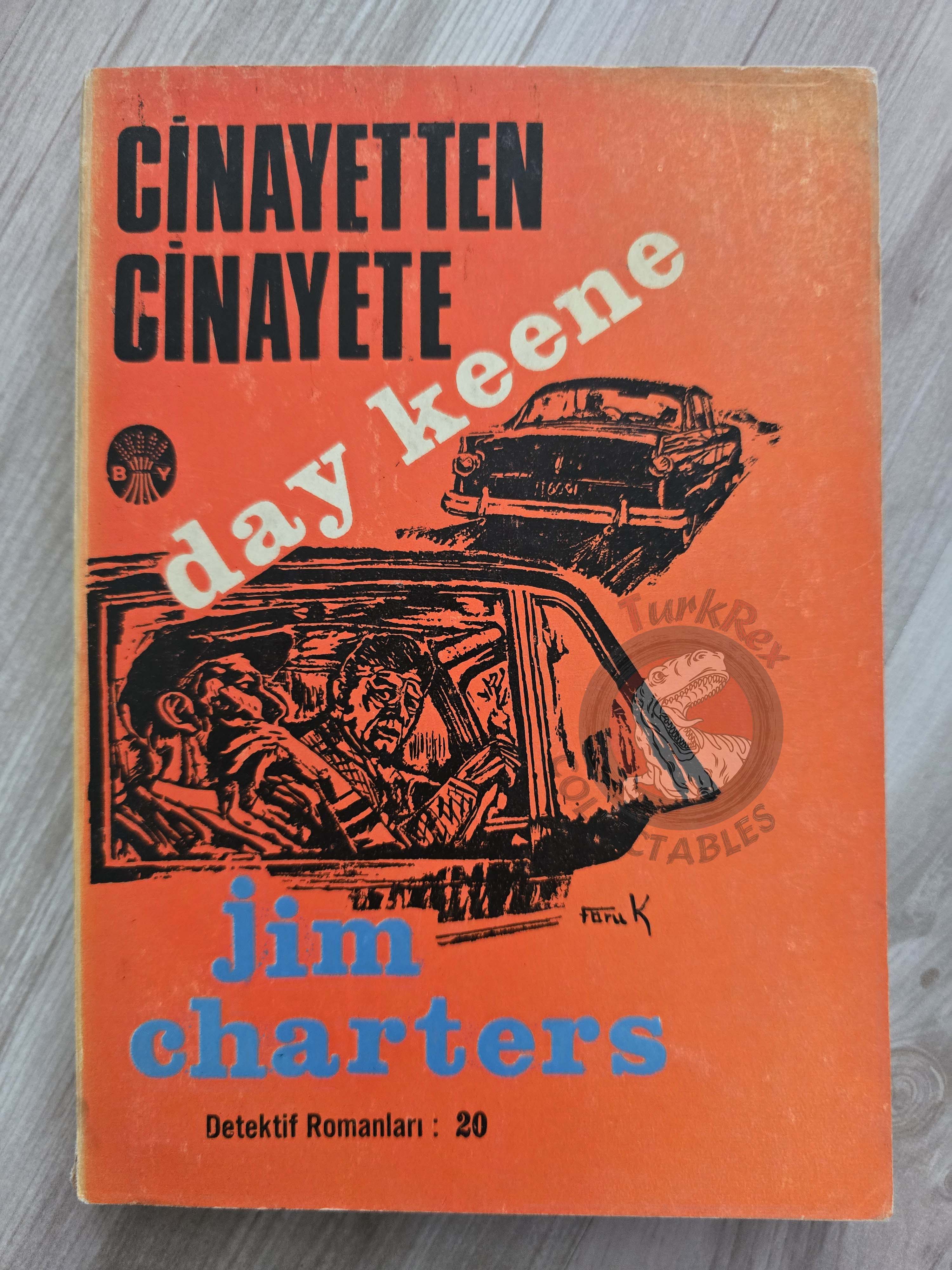 Jim Charters – Murder on the Side 1968 1st Turkish Book Turkey Day Keene