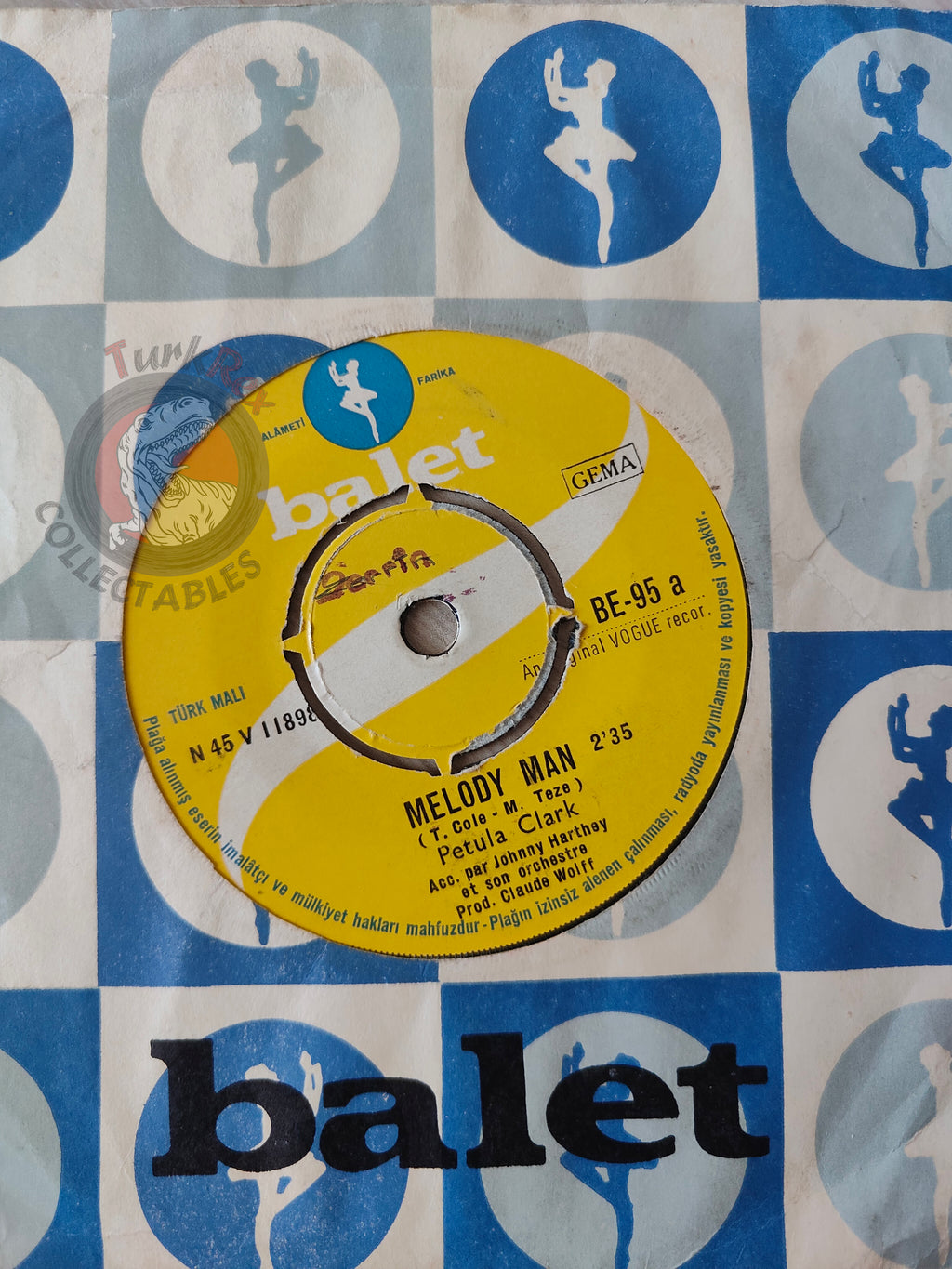 Petula Clark – Melody Man 7" Turkish Pressing Vinyl Turkey Edition