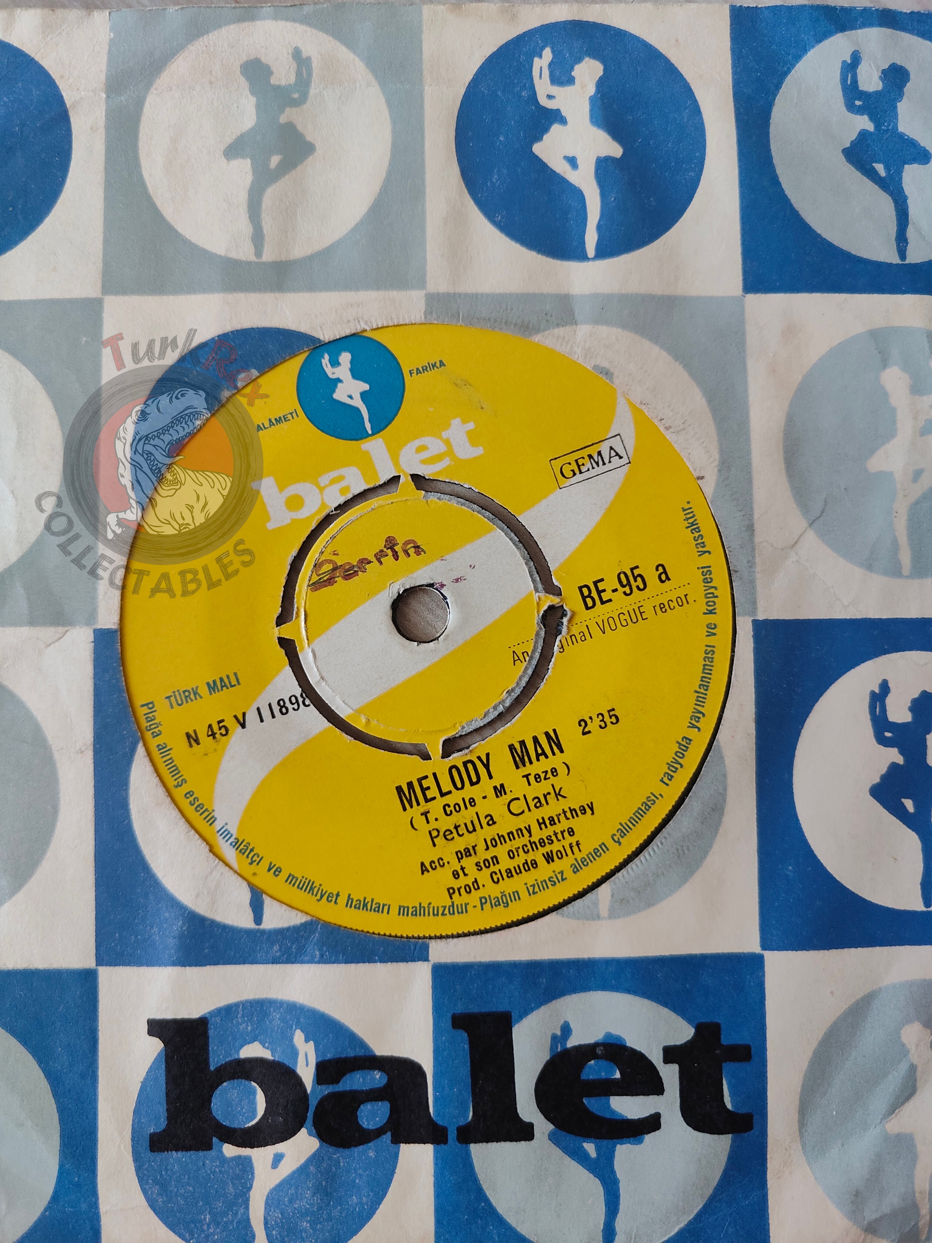 Petula Clark – Melody Man 7" Turkish Pressing Vinyl Turkey Edition