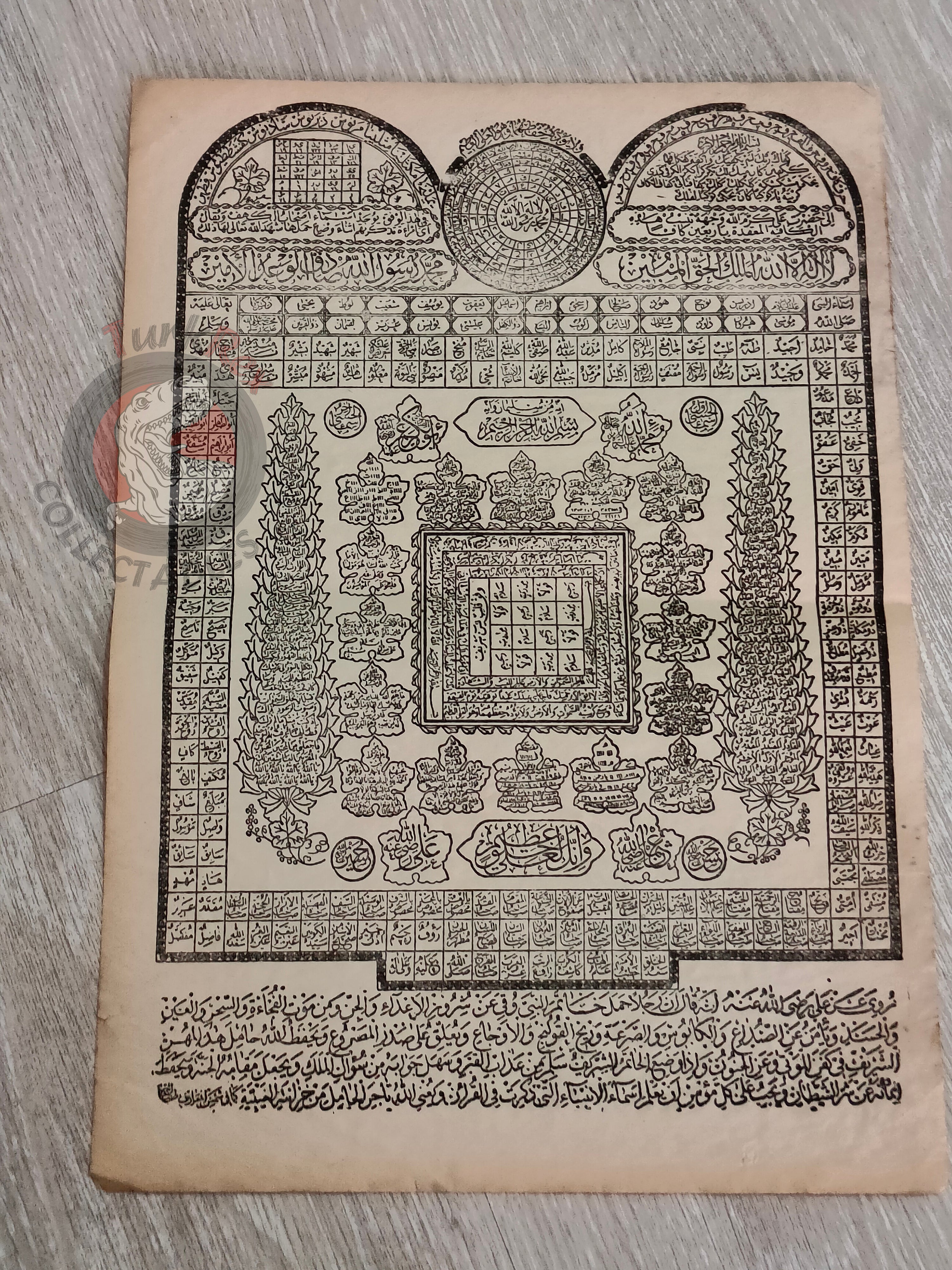 Ottoman Vefq Sheet Talisman Havass Islamic Magic Occult Charm