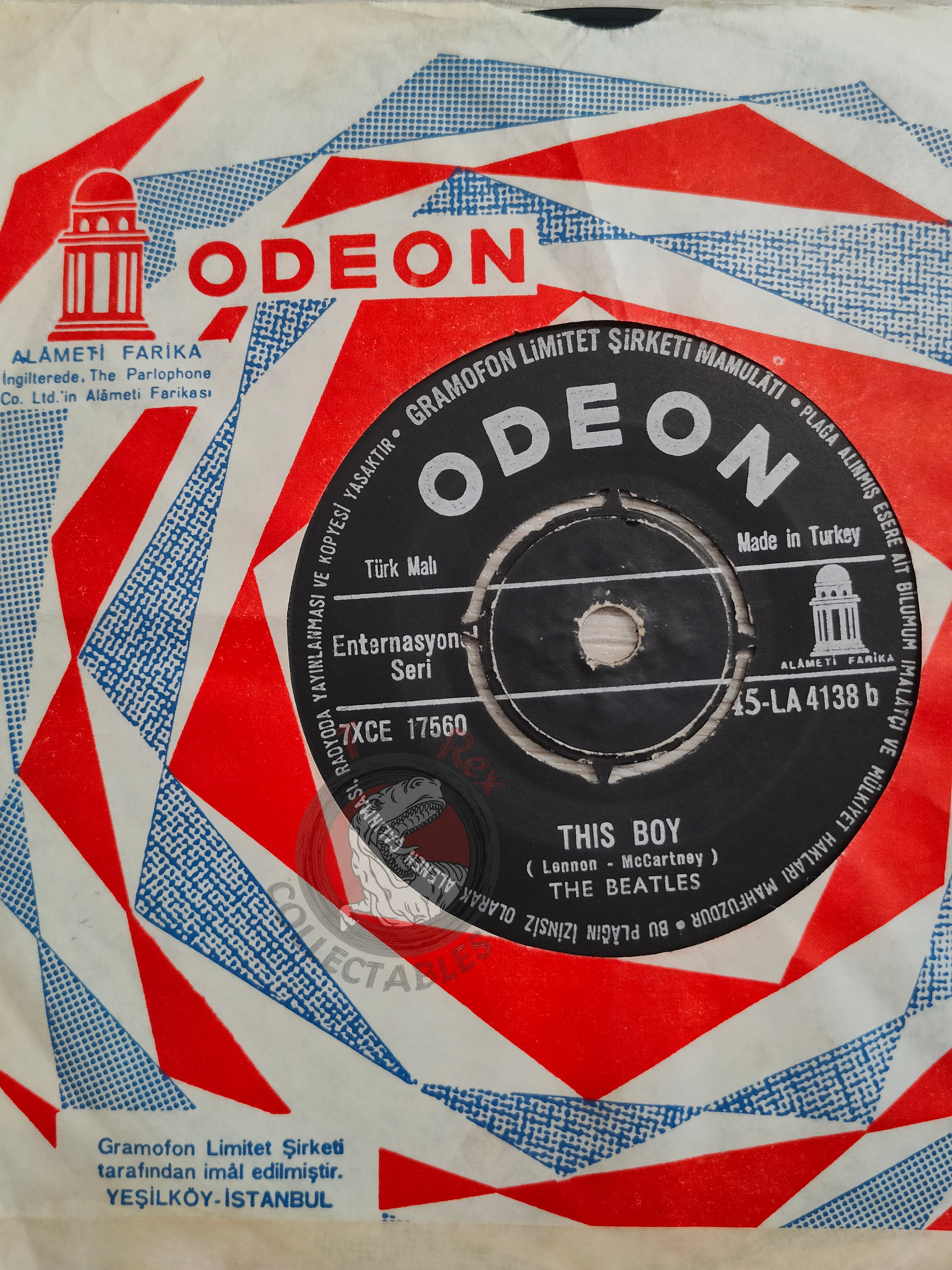 The Beatles – I Want To Hold Your Hand 7" Turkish Pressing Vinyl Turkey Edition