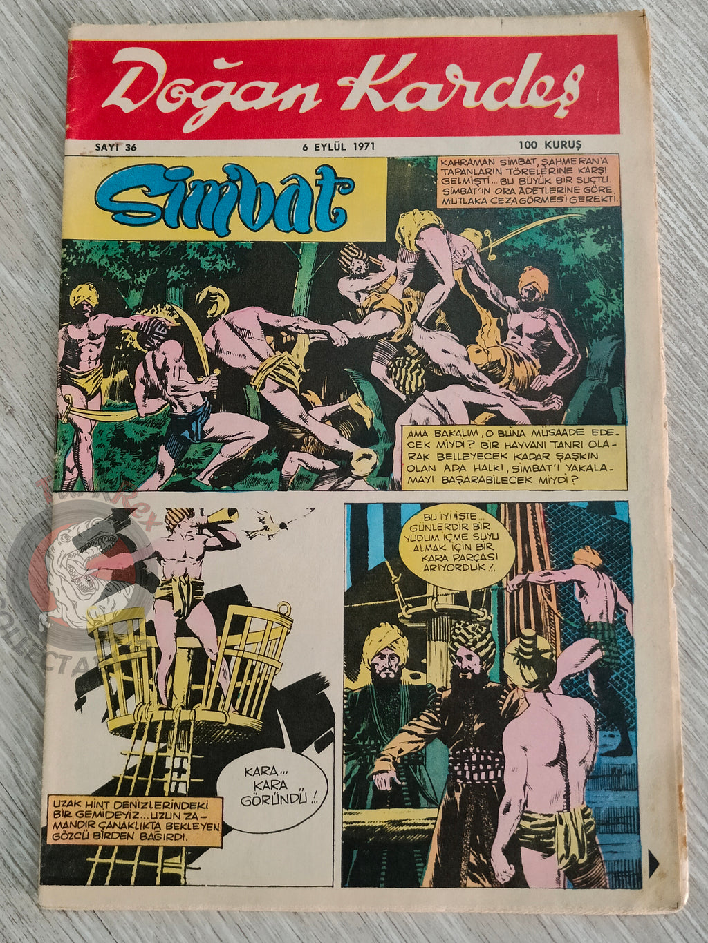 Doğan Kardeş 1971 Magazine #36 Turkish Comic Turkey Sinbad the Sailor Alice In Wonderland