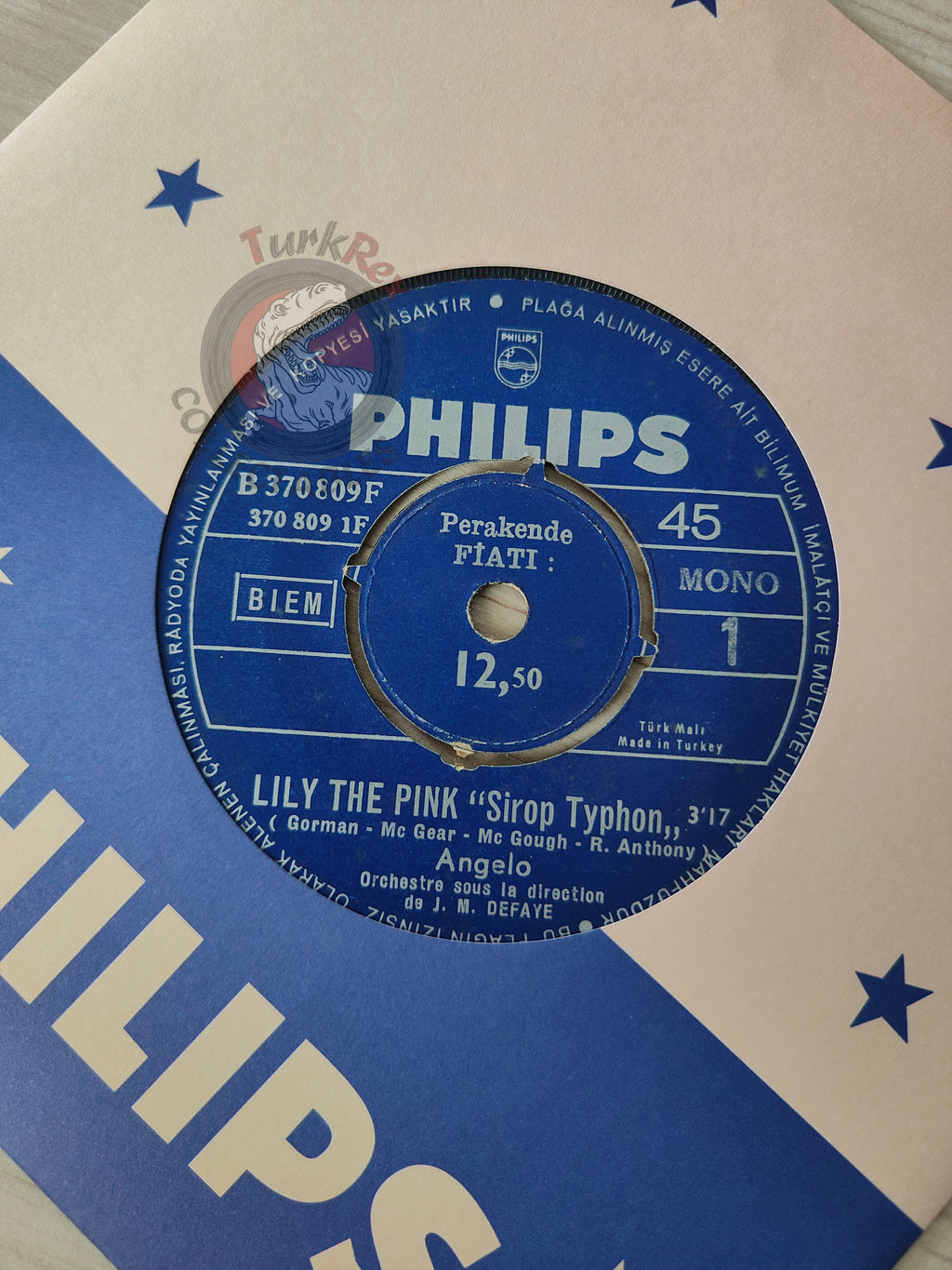 Angelo – Lily The Pink "Sirop Typhon" 7" Turkish Pressing Vinyl Turkey Edition
