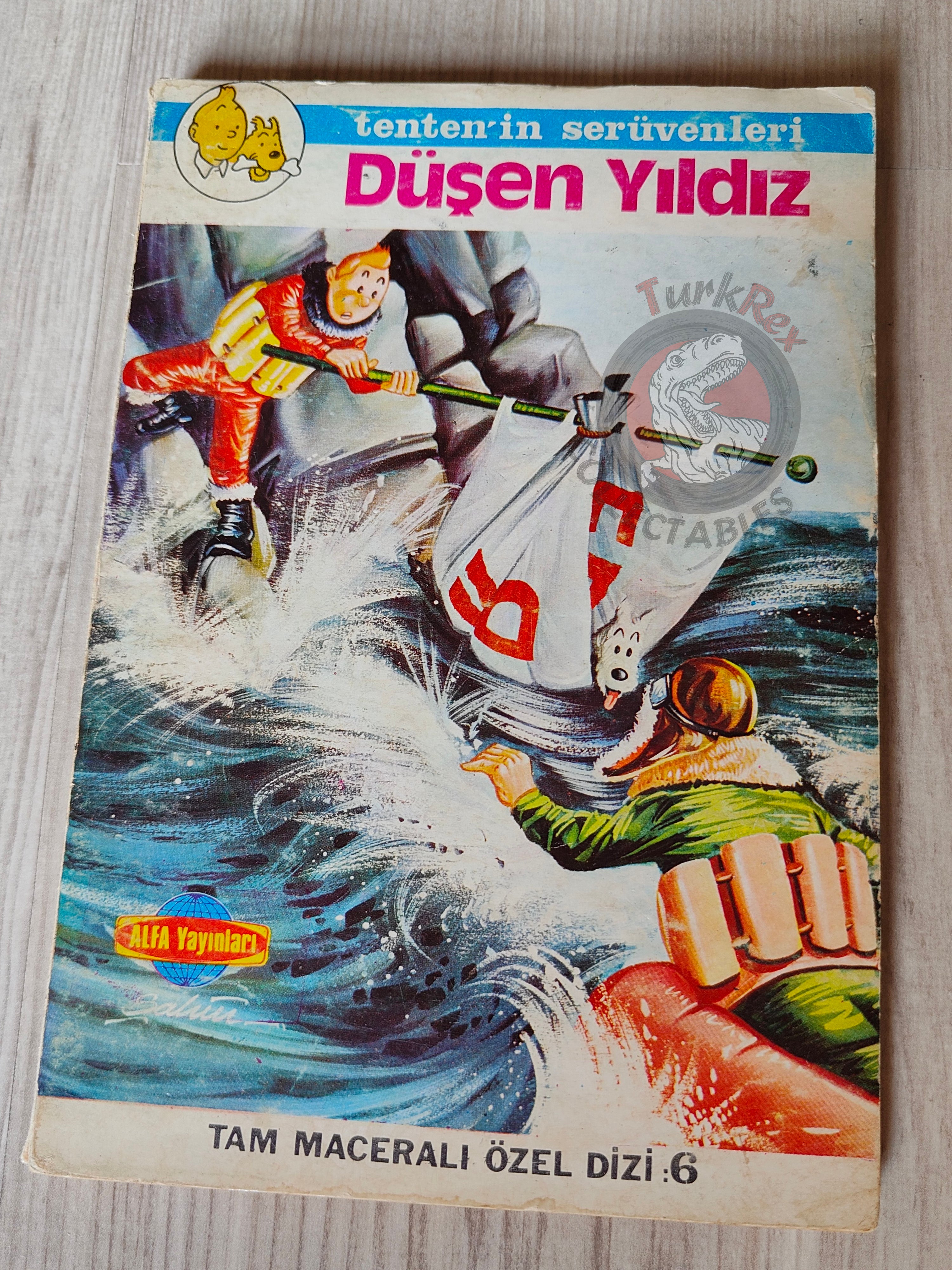 Tintin – The Shooting Star early 1980s Turkish Edition Comic Turkey 1