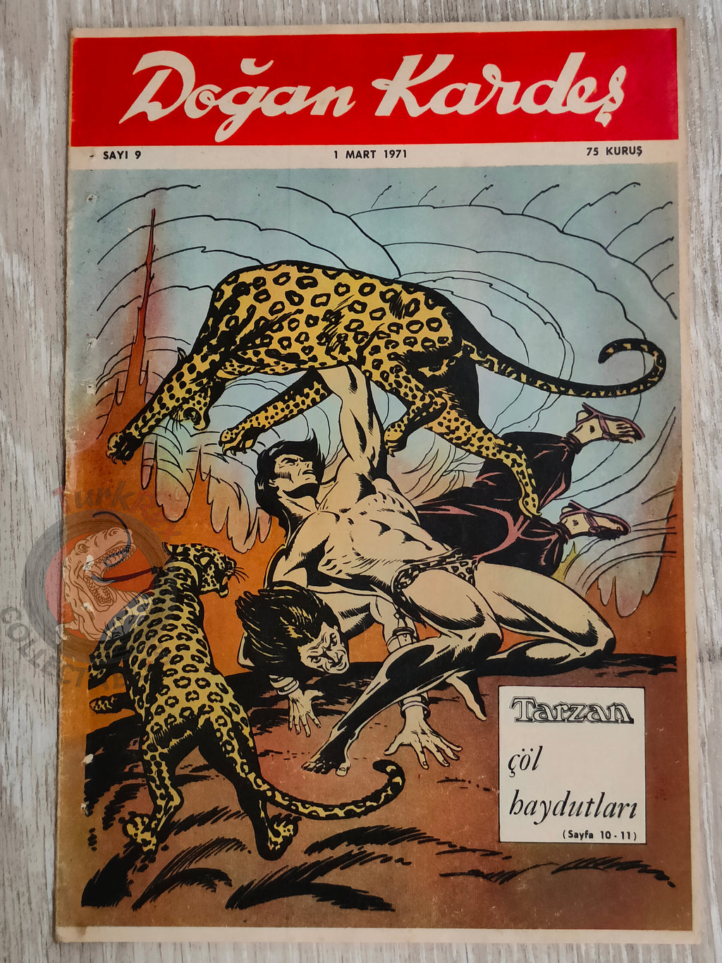 Doğan Kardeş 1971 Magazine #9 Turkish Comic Turkey Suske en Wiske Pantera Negra Tarzan