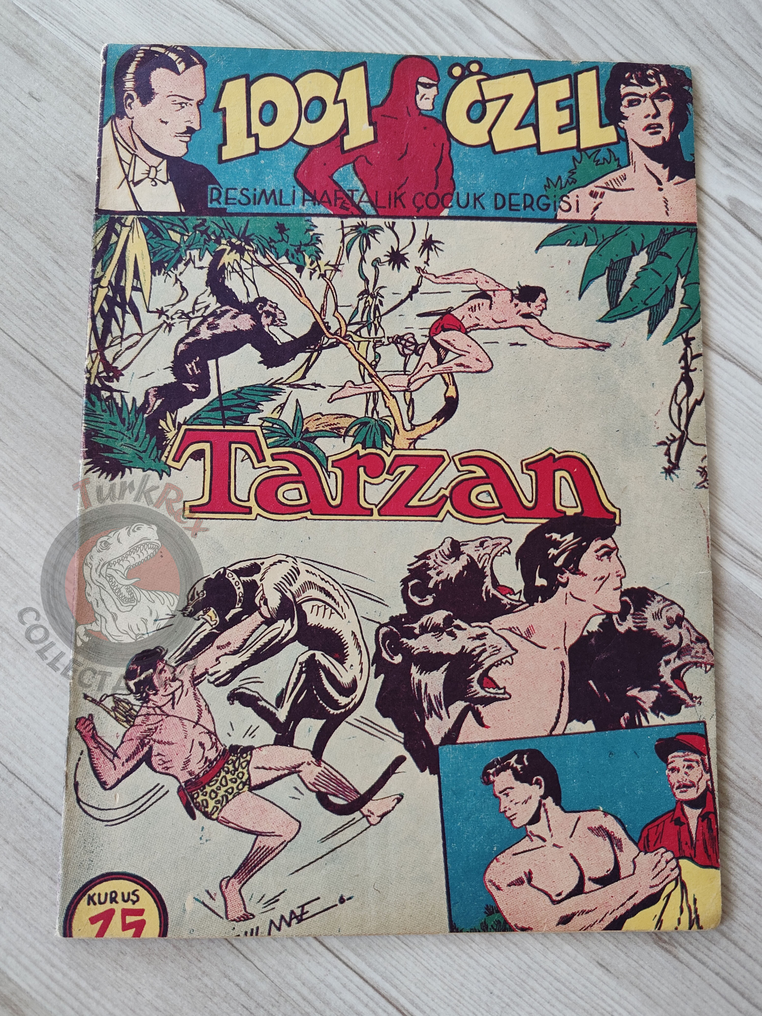 Tarzan and the Veiled Man 1954 Turkish Comic Turkey unique cover