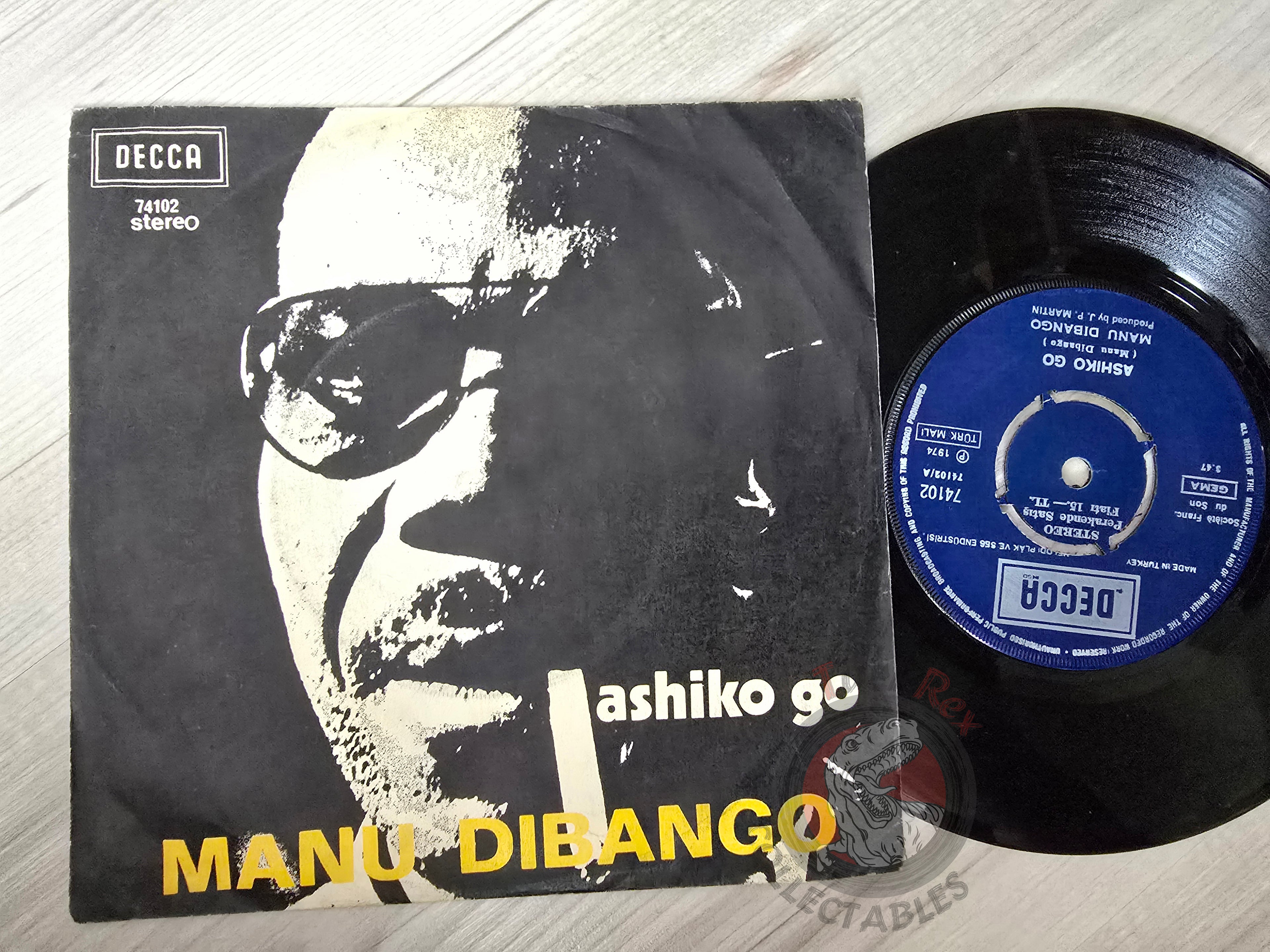 Manu Dibango – Ashiko Go 7" Turkish Pressing Vinyl Turkey Edition