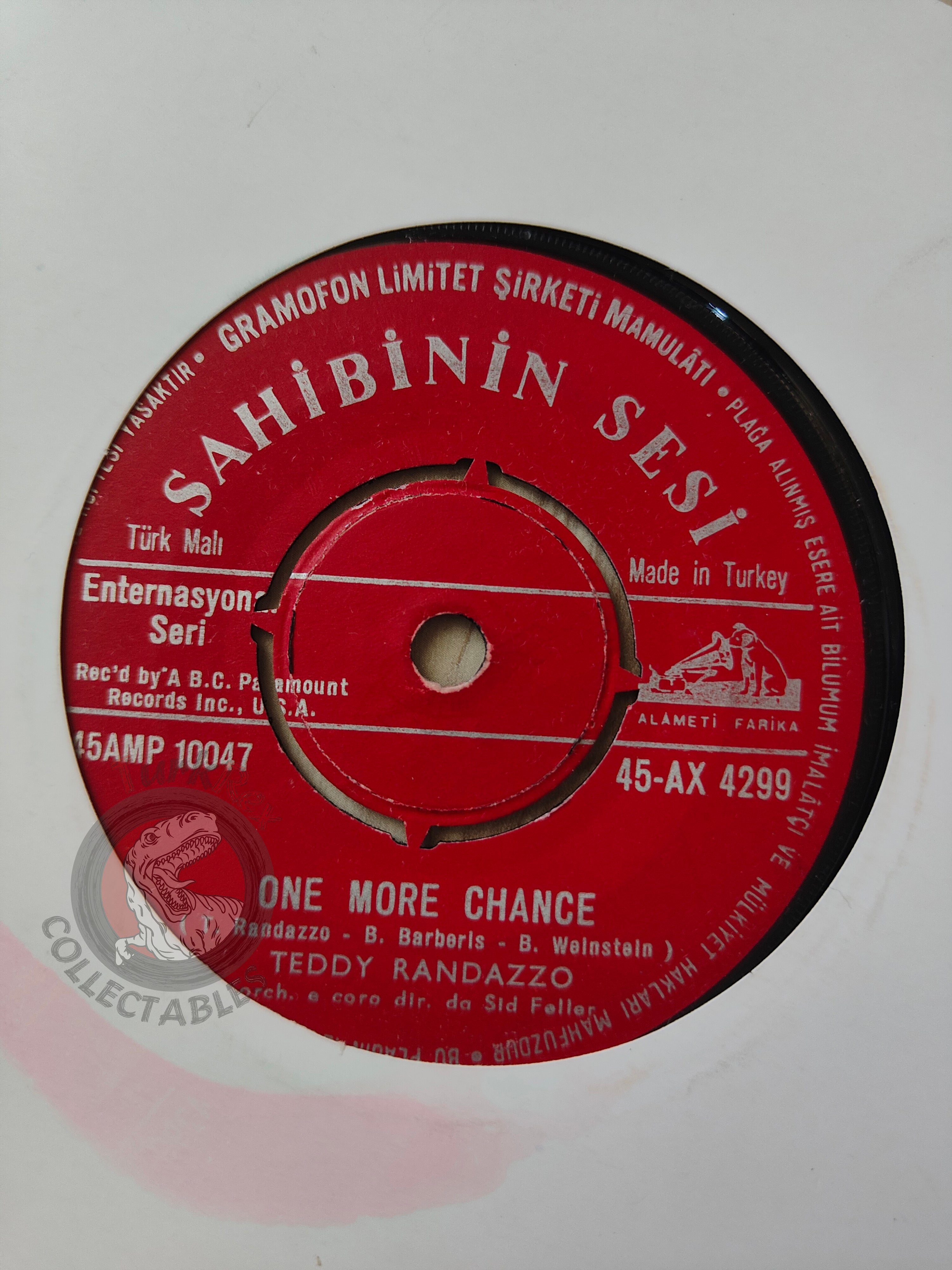 Teddy Randazzo – One More Chance 7" Turkish Pressing Vinyl Turkey Edition
