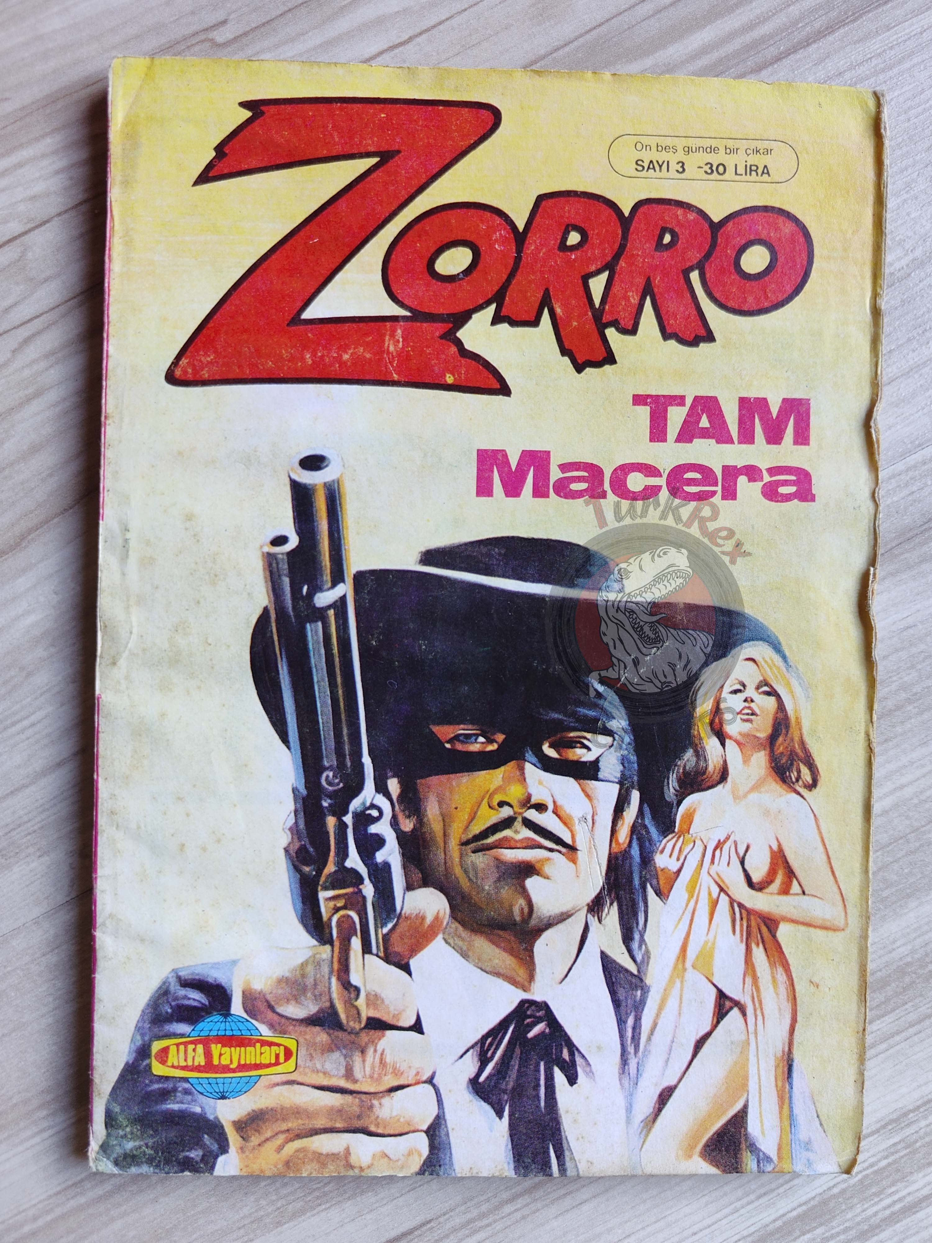 Zorro #3 1980s Turkish Comic Turkey Il Segno di Zorro