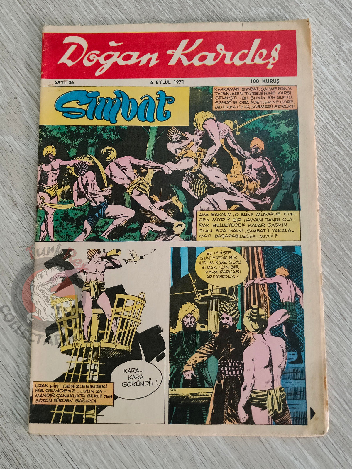 Doğan Kardeş 1971 Magazine #36 Turkish Comic Turkey Sinbad the Sailor Alice In Wonderland
