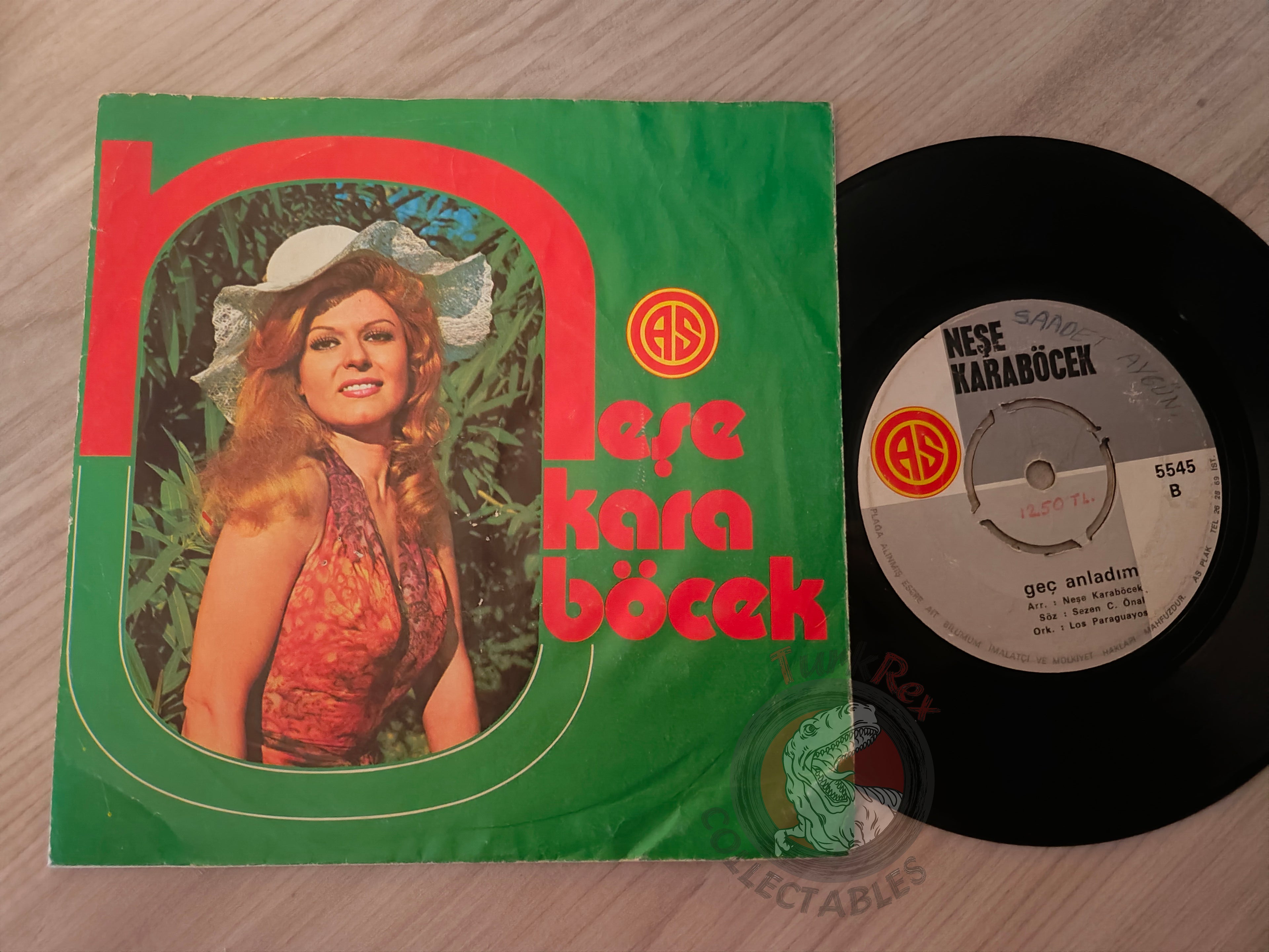 Neşe Karaböcek & Los Paraguayos – Geçmiş Ola  7" Turkish Pressing Vinyl Turkey Edition