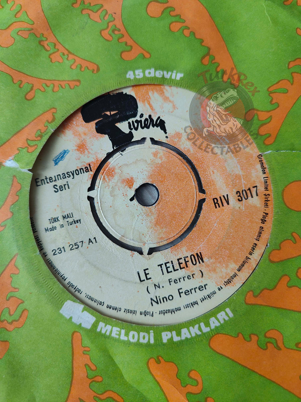 Nino Ferrer – Le Téléfon 7" Turkish Pressing Vinyl Turkey Edition