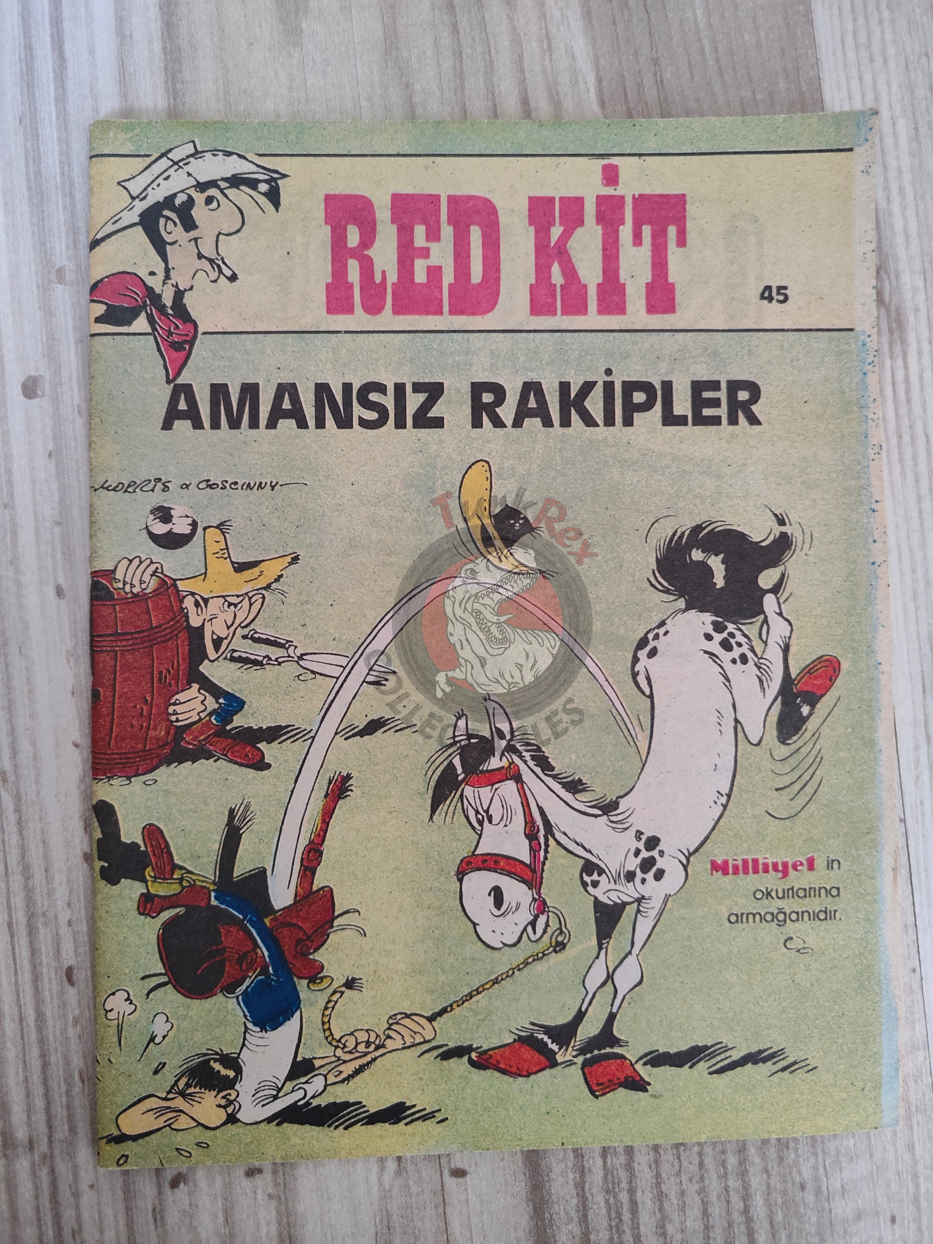 Lucky Luke #45 Les Rivaux de Painful Gulch 1989 Turkish Comic Turkey