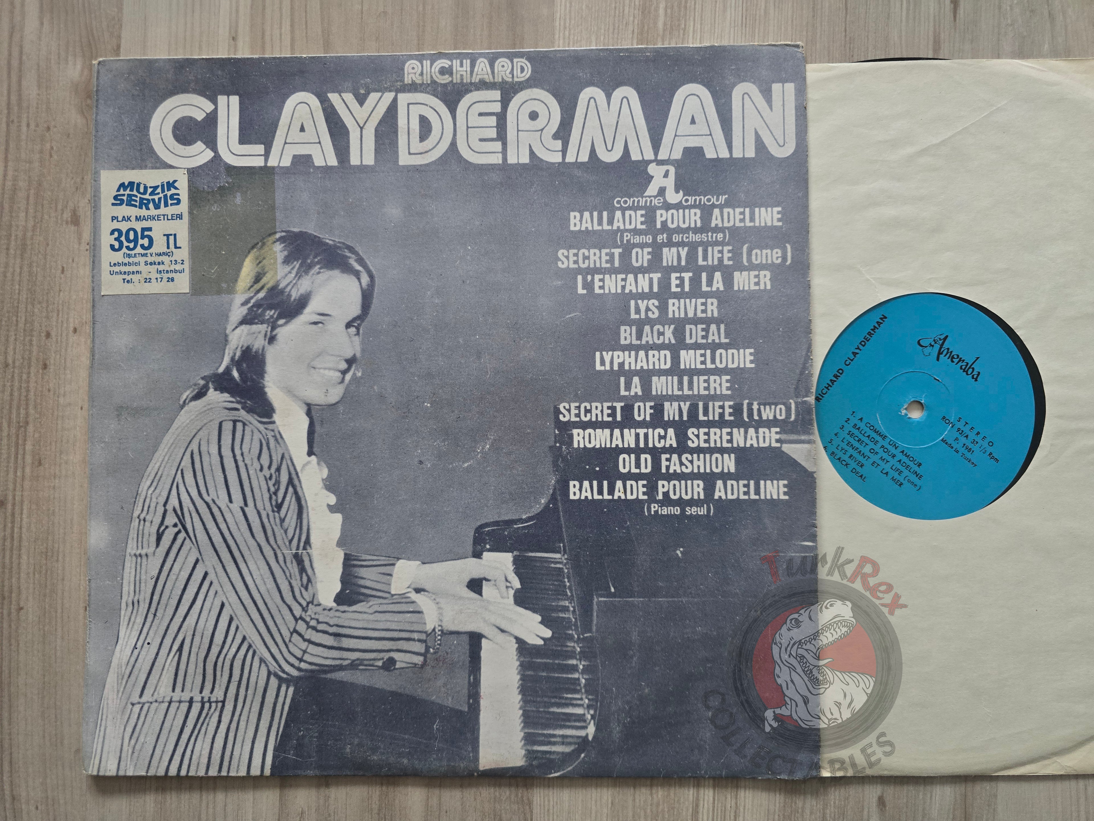 Richard Clayderman – Richard Clayderman Turkish Pressing Vinyl Turkey Edition