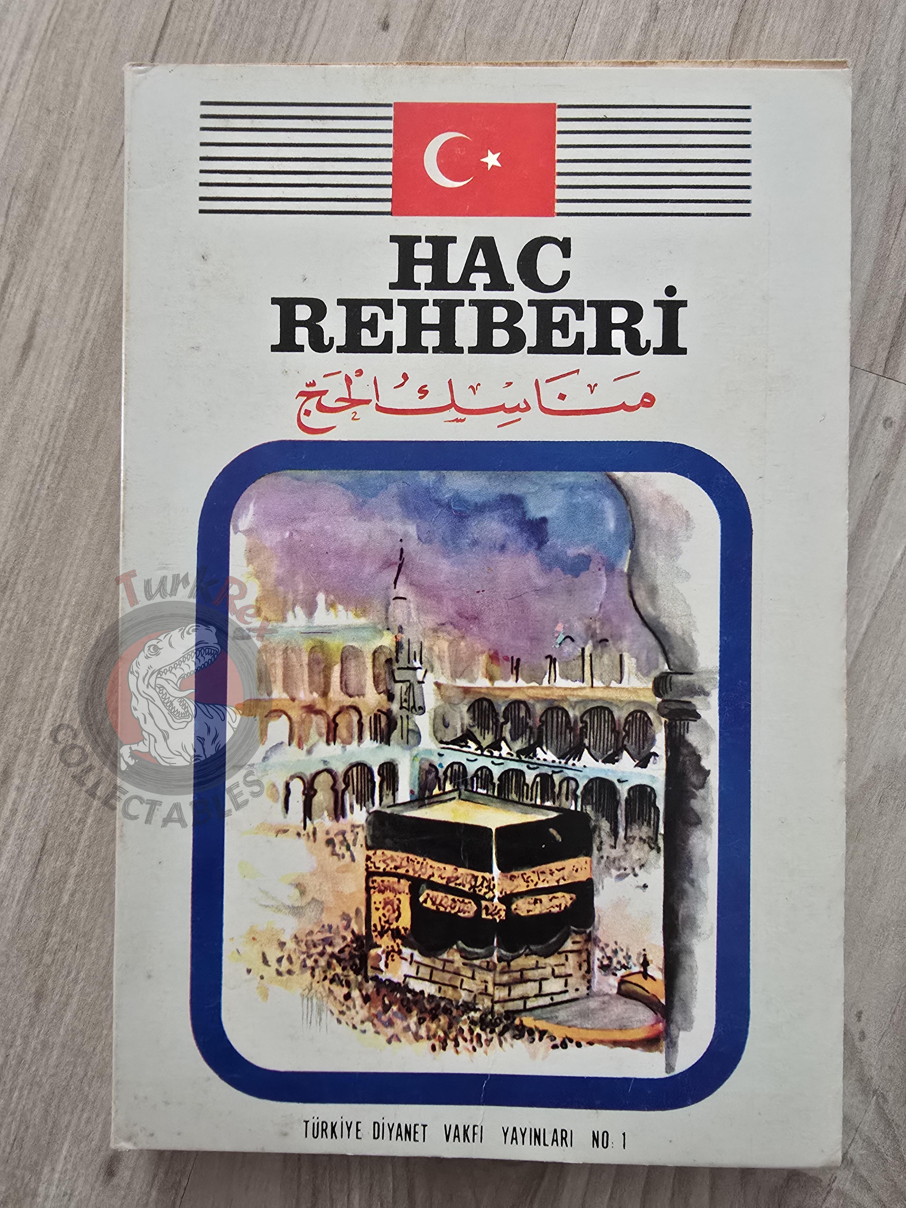 Hajj Guide 1988 Turkish Pilgrimage Handbook with Saudi Arabia Map Mecca Kaaba Medina