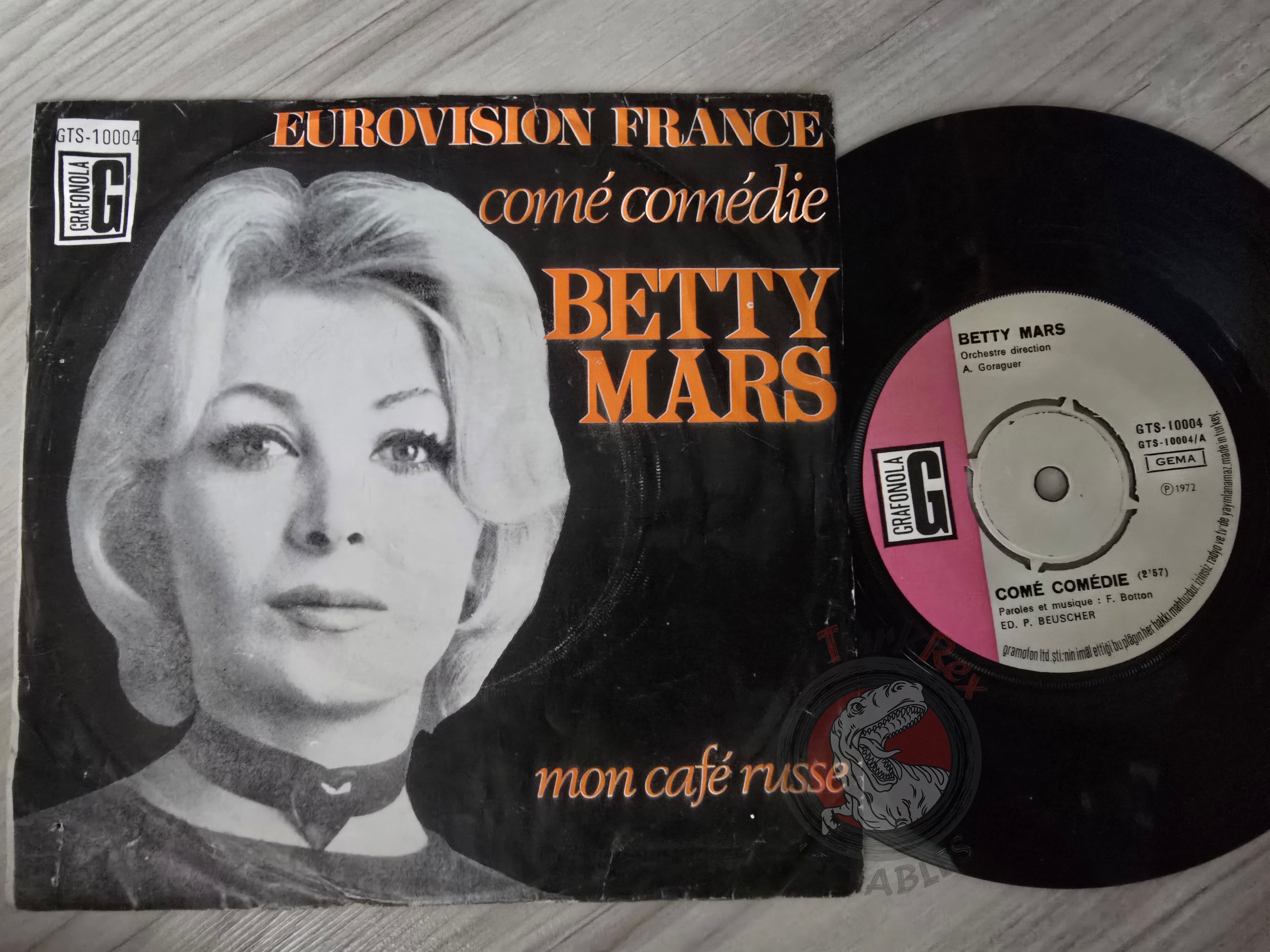 Betty Mars – Comé Comédie 7" Turkish Pressing Vinyl Turkey Edition Eurovision