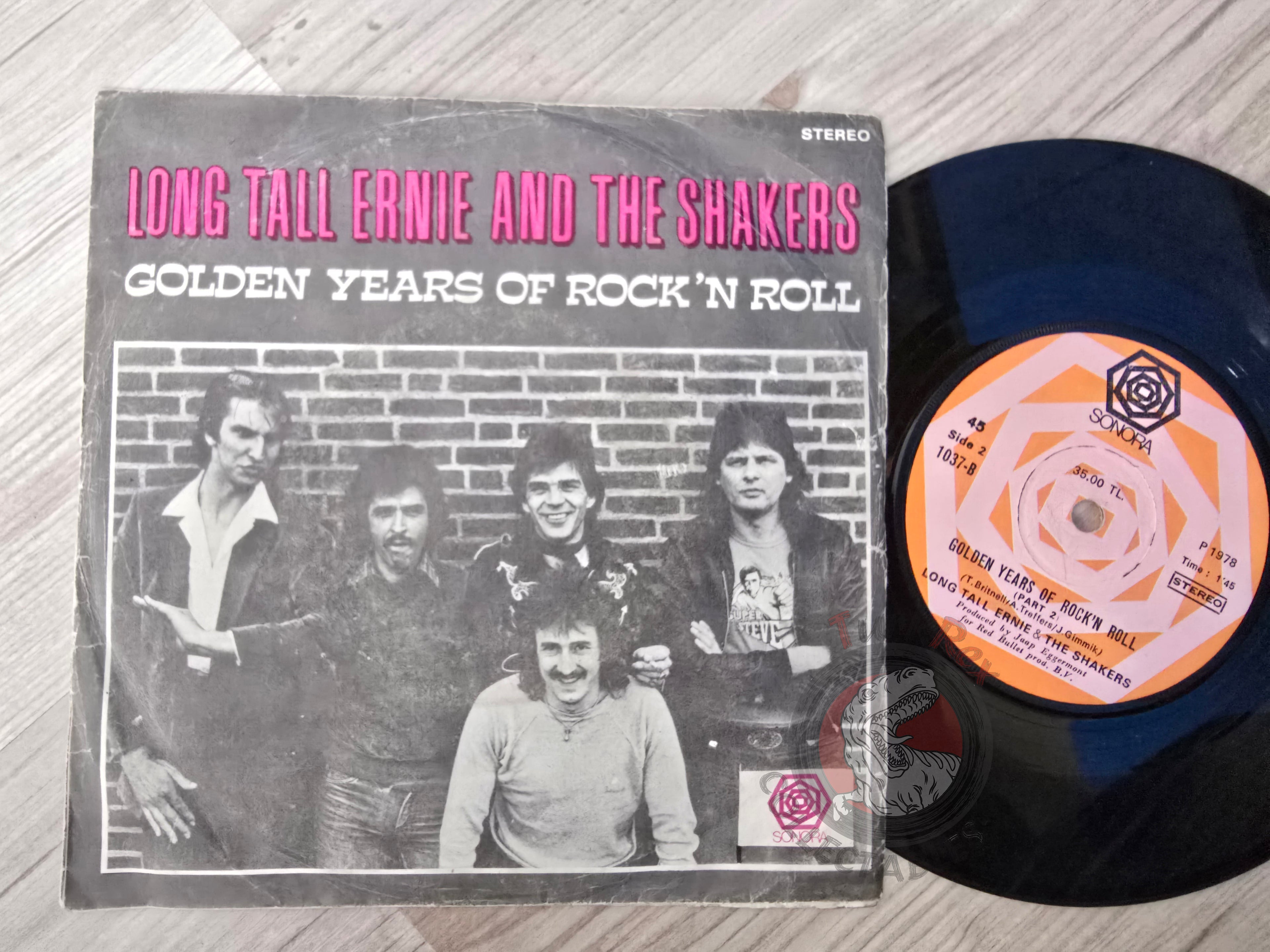 Long Tall Ernie And The Shakers – Golden Years Of Rock 'N Roll 7" Turkish Pressing Vinyl Turkey Edition