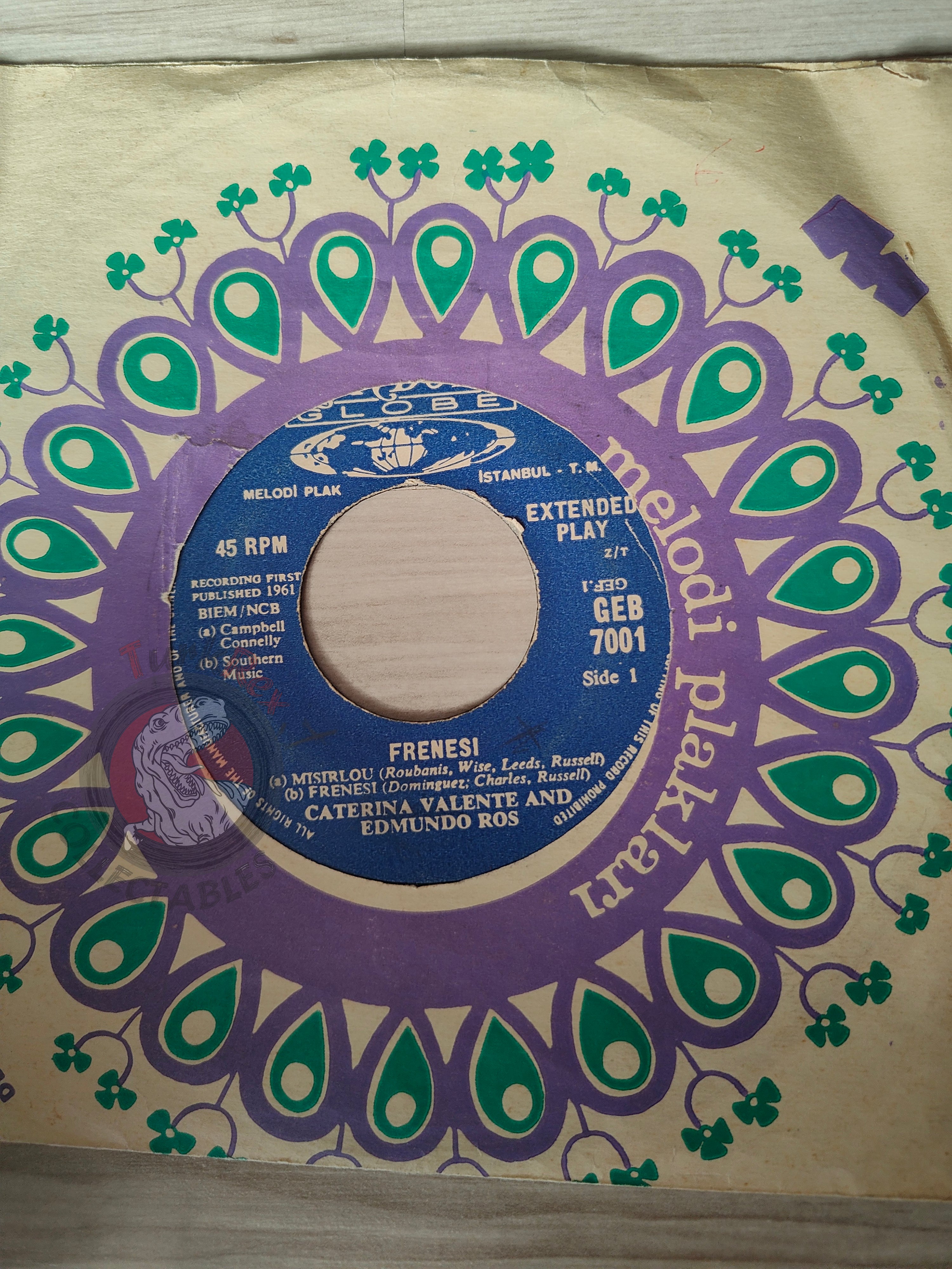 Caterina Valente With Edmundo Ros & His Orchestra – Frenesi 7"  Turkish Pressing Vinyl Turkey Edition