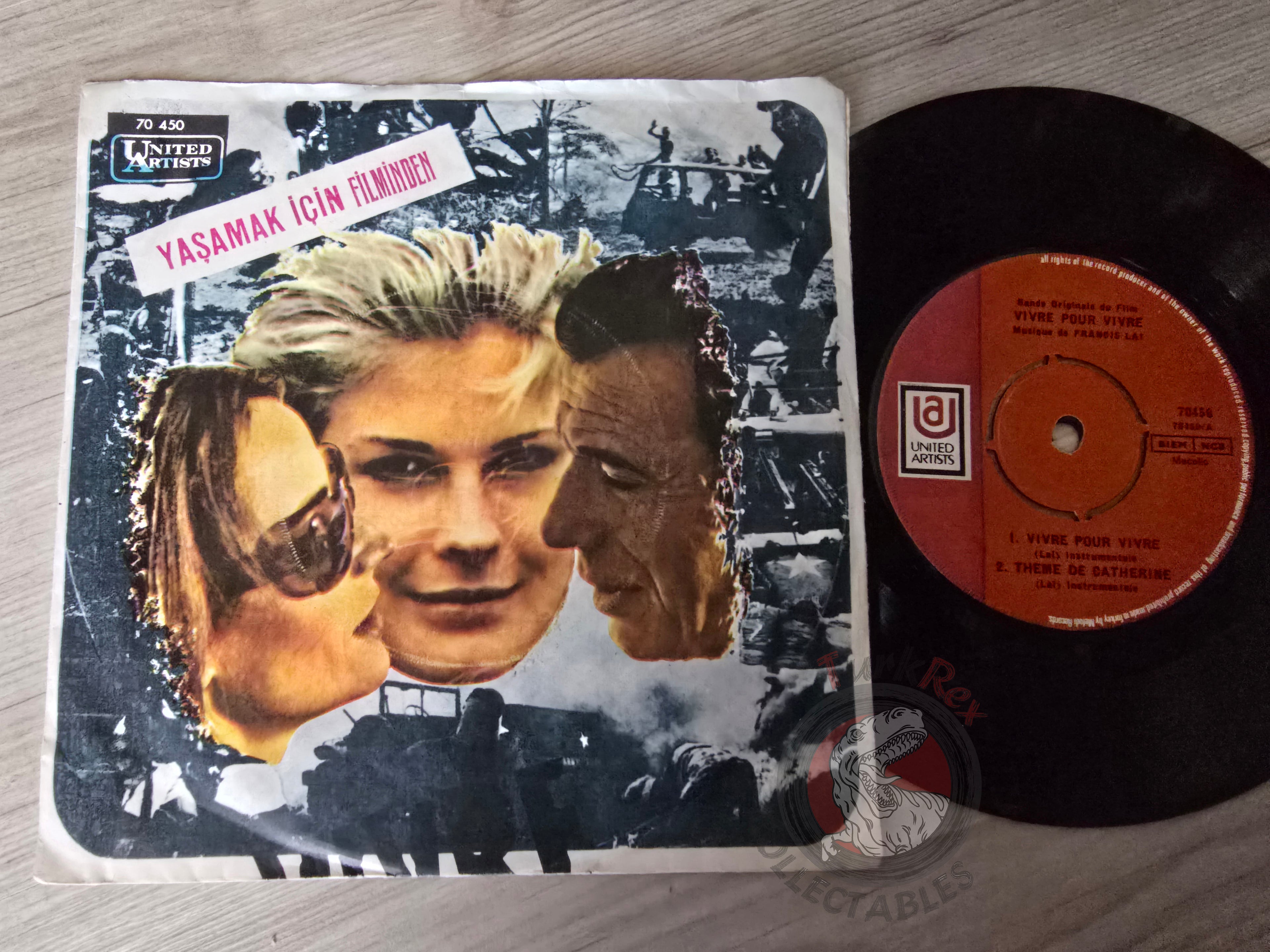 Francis Lai – Vivre Pour Vivre OST 7" Turkish Pressing Vinyl Turkey Edition