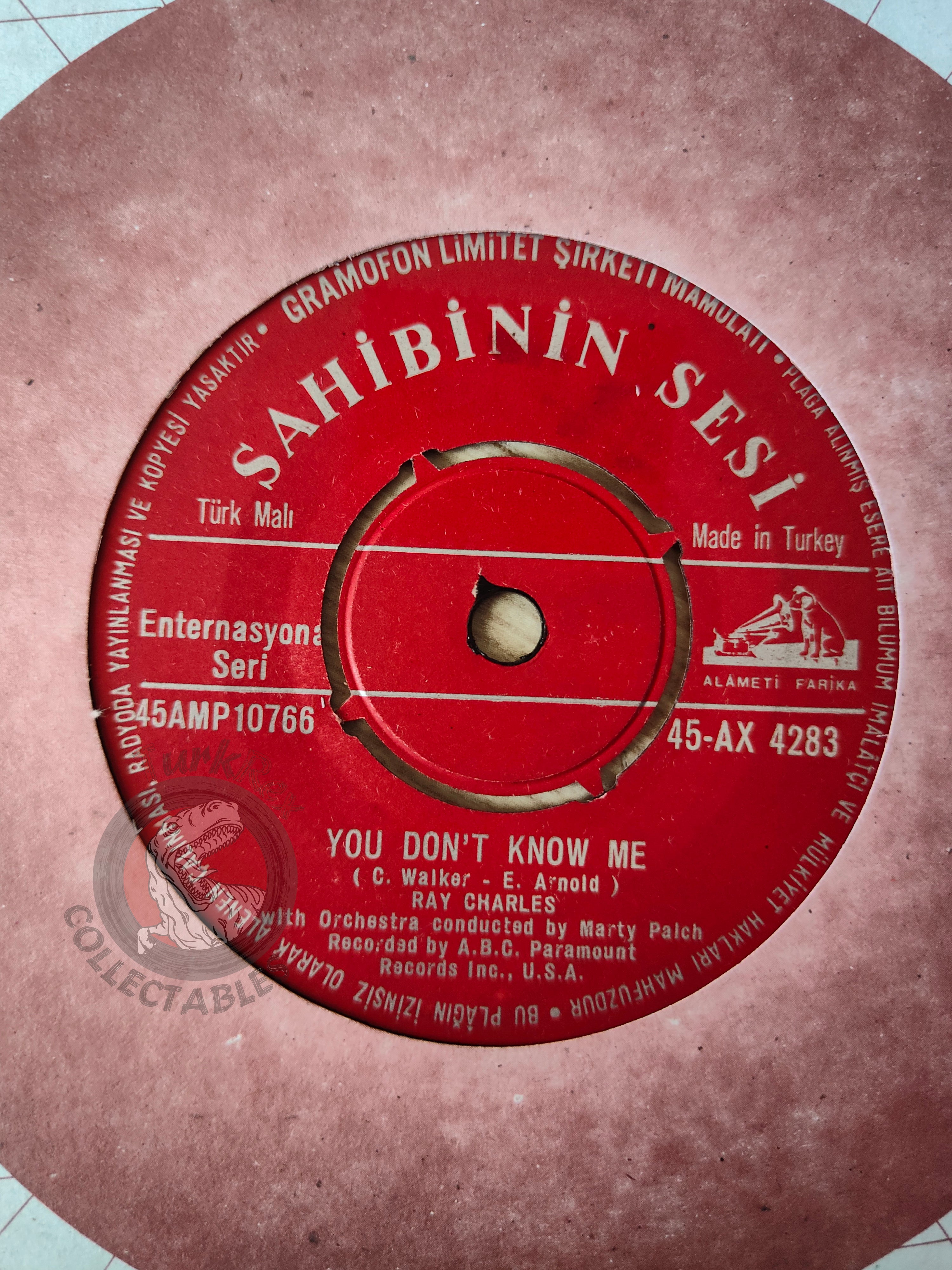 Ray Charles – You Don't Know Me 7" Turkish Pressing Vinyl Turkey Edition