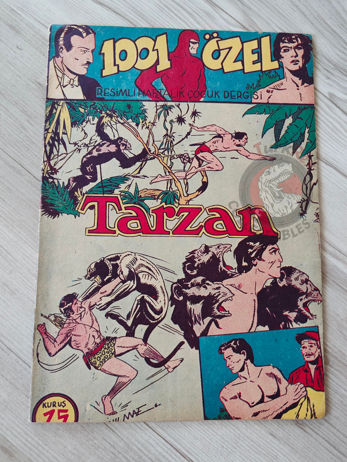 1001 Özel #119 1954 Tarzan and the Veiled Man Turkish Comic Mag Turkey