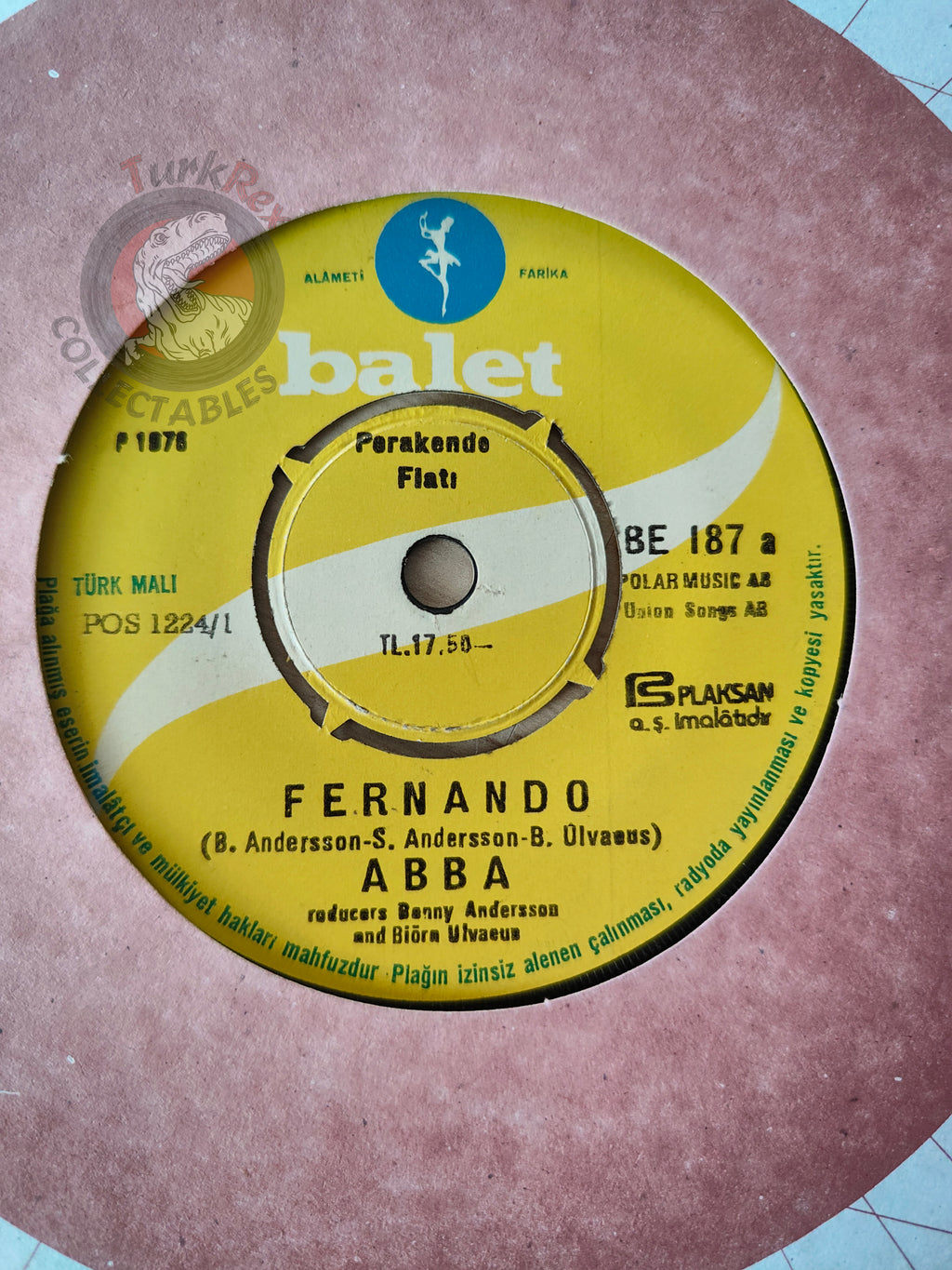 ABBA – Fernando 7" Turkish Pressing Vinyl Turkey Edition
