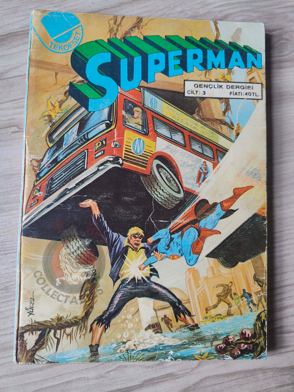 Superman Vol #3 1980s Turkish Comic Turkey #329 #331 #332 Superboy #232