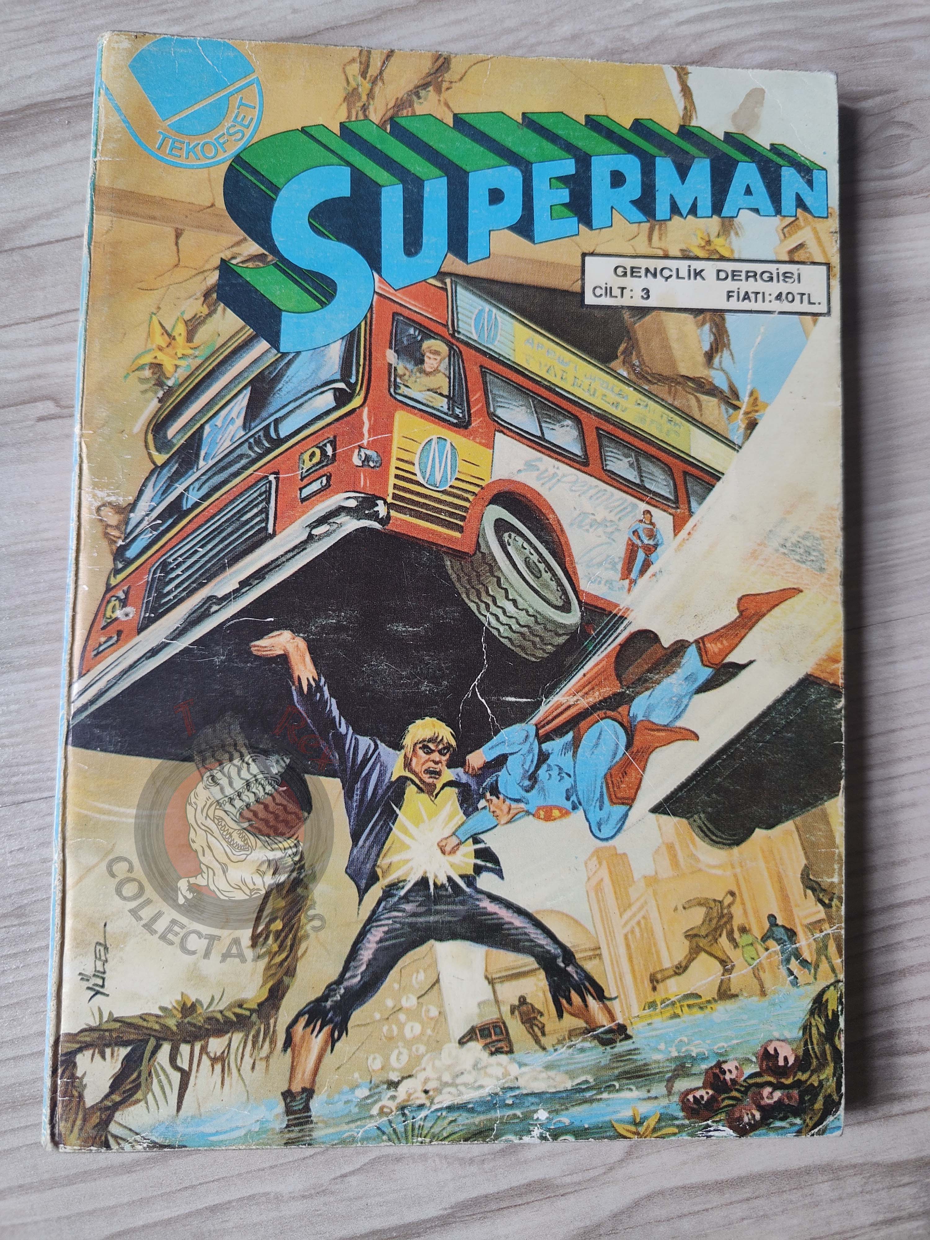 Superman Vol #3 1980s Turkish Comic Turkey #329 #331 #332 Superboy #232