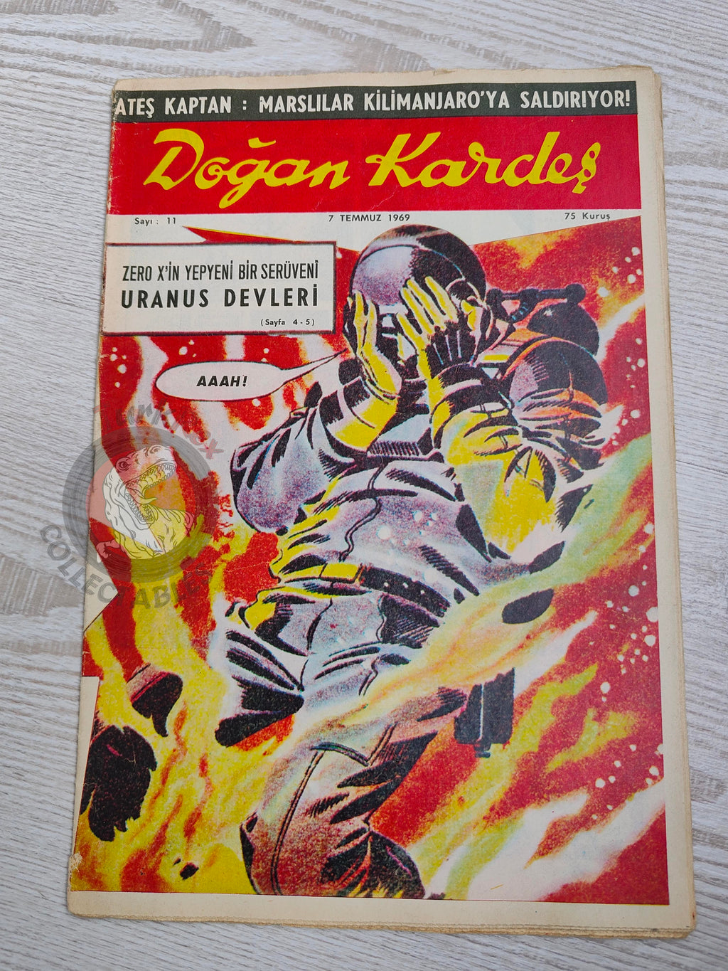 Doğan Kardeş 1969 Magazine #11 Turkish Comic Turkey Zero X, Captain Scarlet, Dennis the Menace