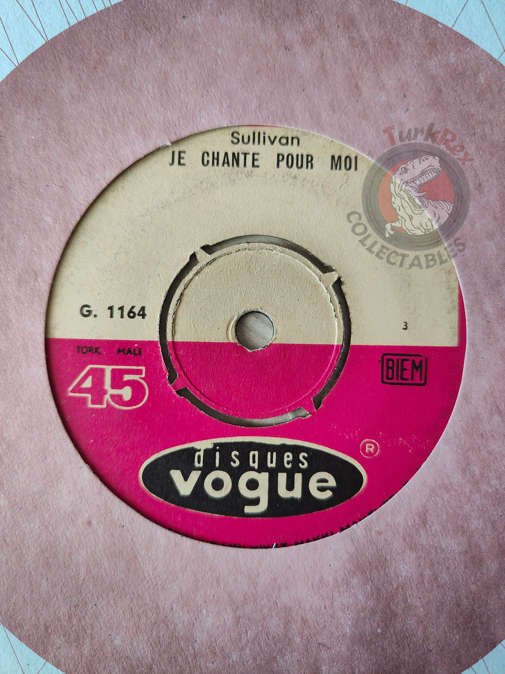 Sullivan  – Je Chante Pour Moi 7" Turkish Pressing Vinyl Turkey Edition