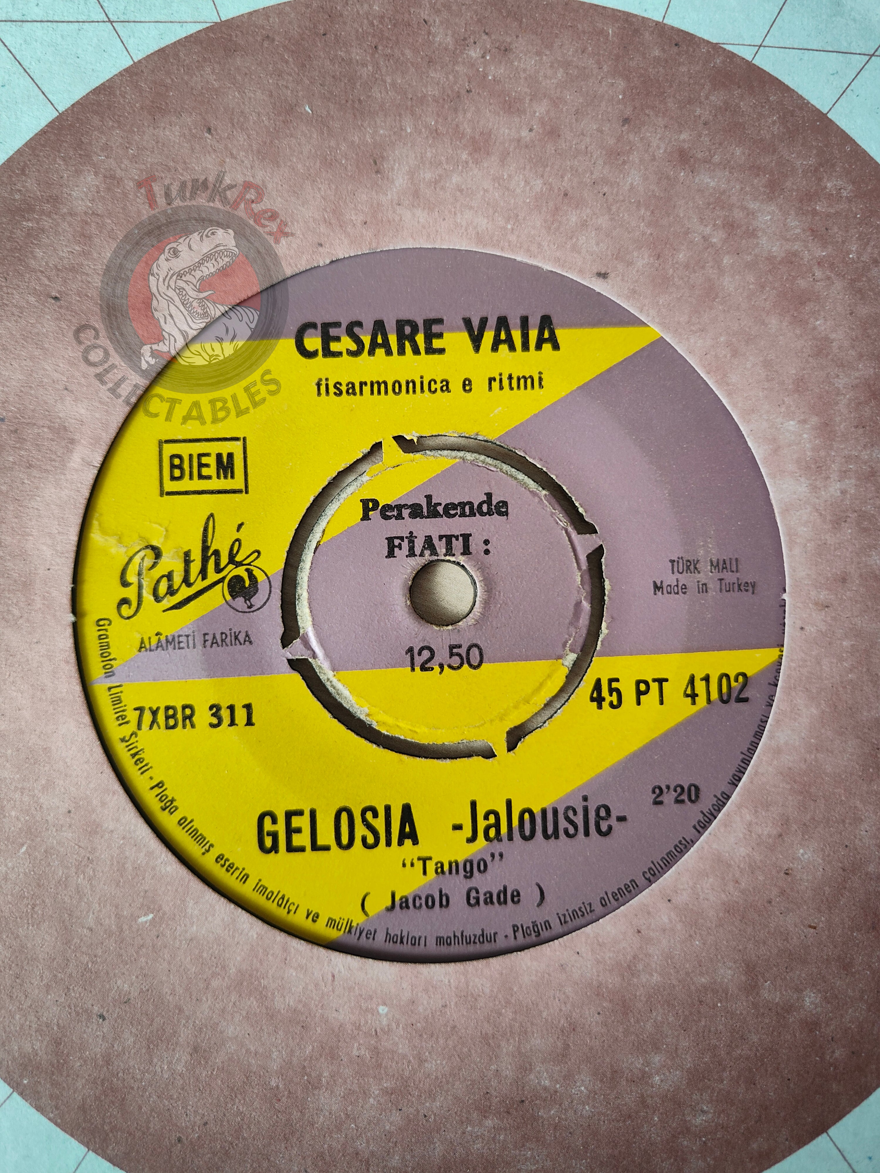 Cesare Vaia – Chitarra Romana 7"  Turkish Pressing Vinyl Turkey Edition