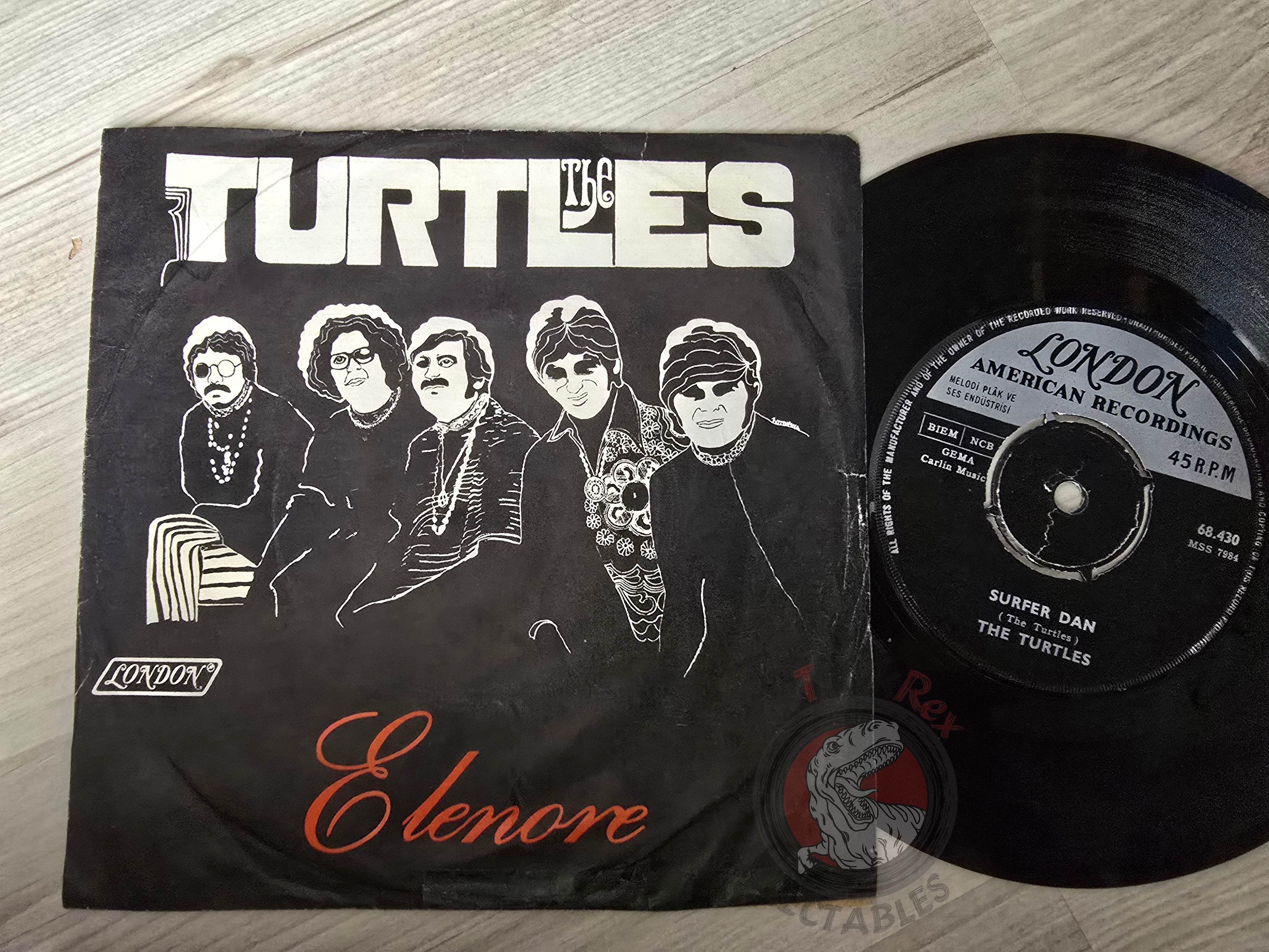 The Turtles – Elenore / Surfer Dan 7" Turkish Pressing Vinyl Turkey Edition