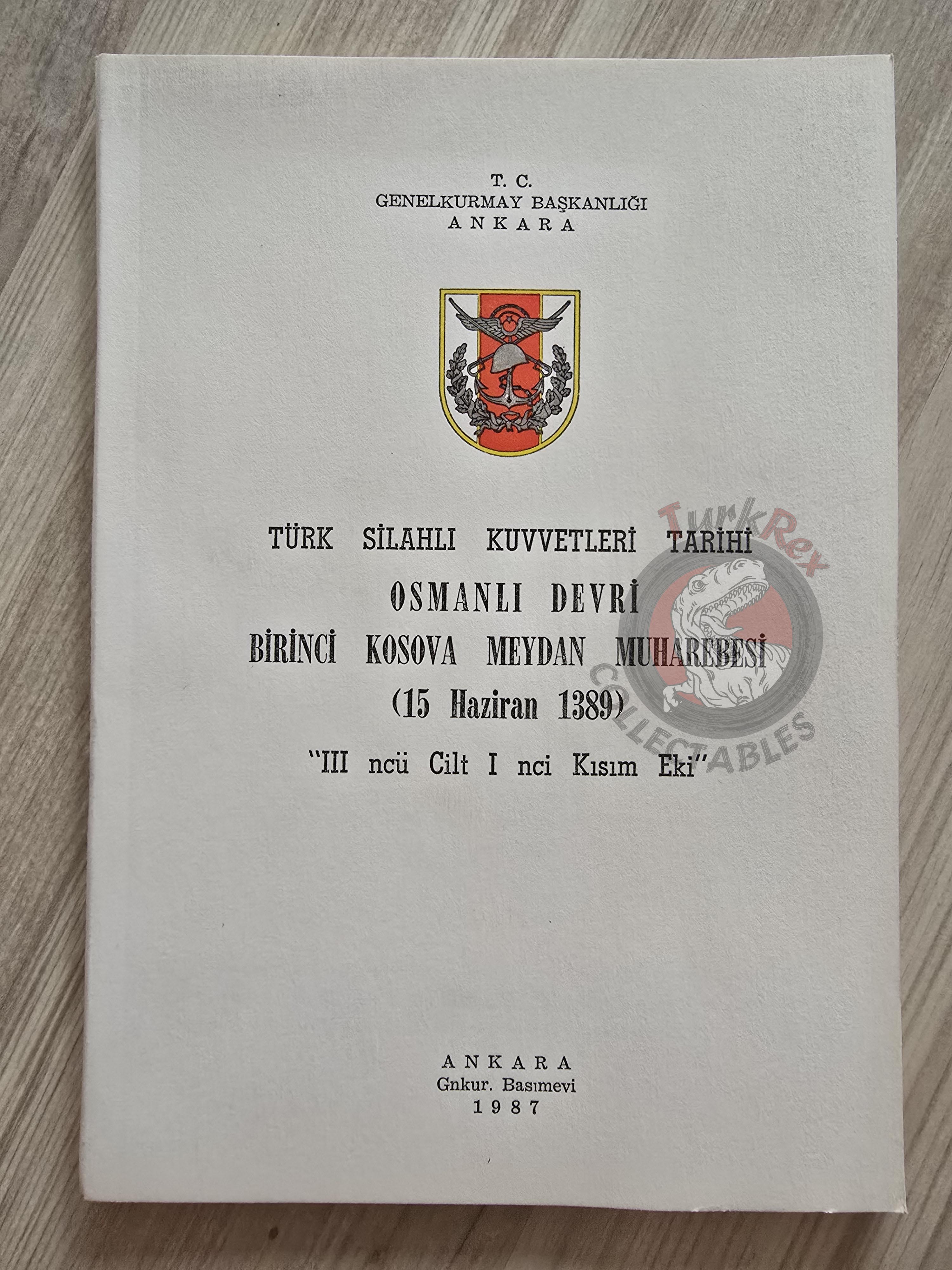 First Battle of Kosovo 1389 1980 Turkish Book Military Ottoman Empire Maps Sultan Murad I